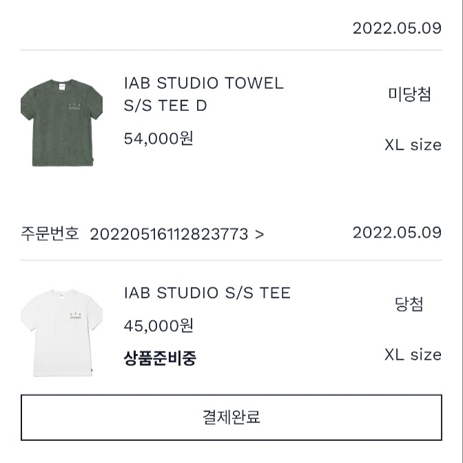 IAB Studio T-Shirt White Light Green 착용 스타일
