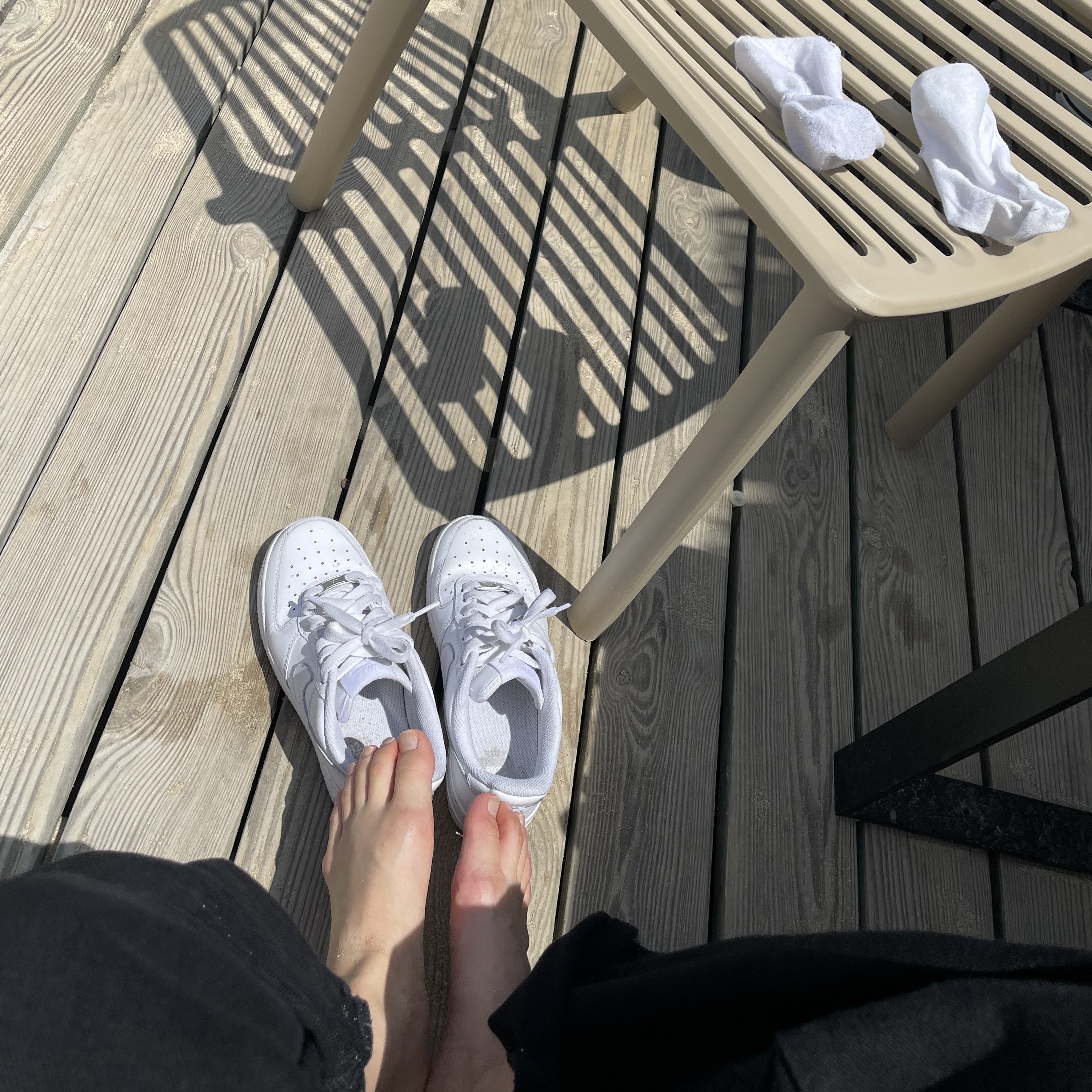 (W) Nike Air Force 1 '07 Low White 착용 스타일 - 4