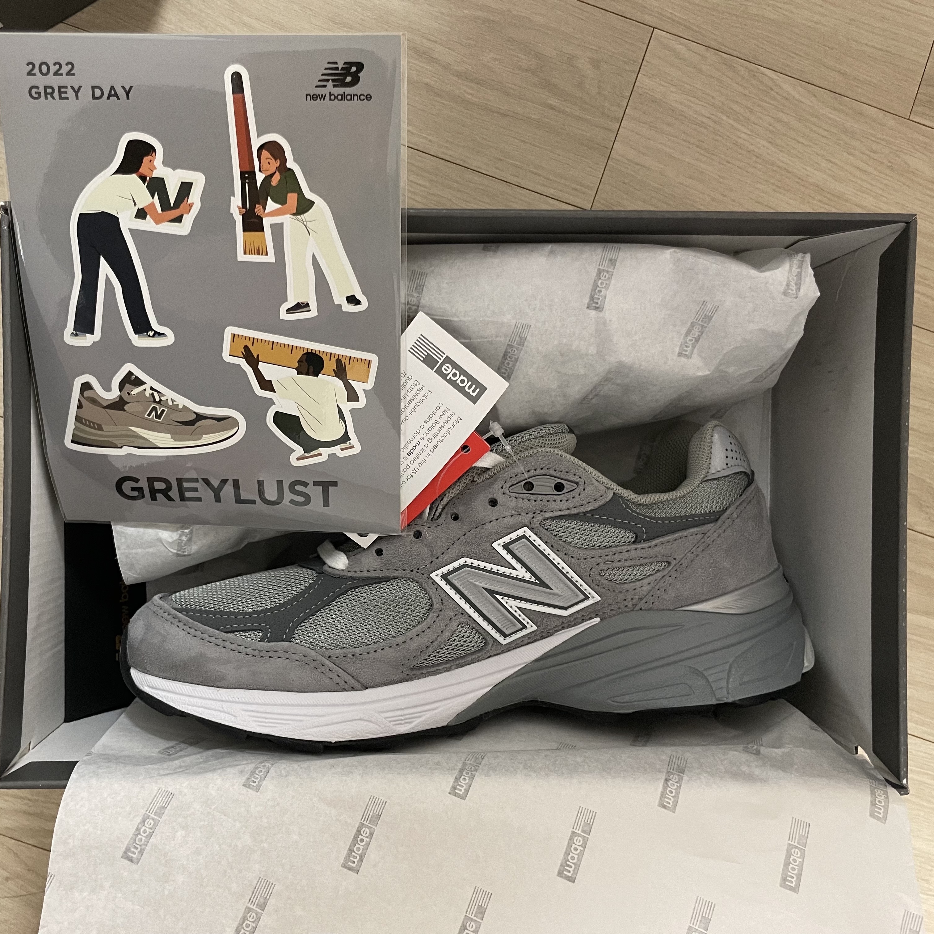 New Balance 990v3 Made in USA Grey - D Standard 착용 스타일