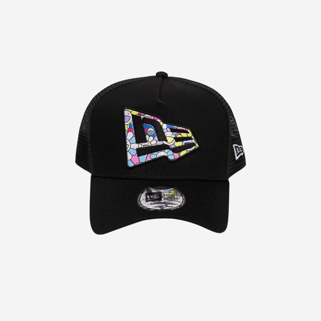 New Era x Murakami Takashi Flag A-Frame Mesh Ball Cap Black 상세 이미지 2