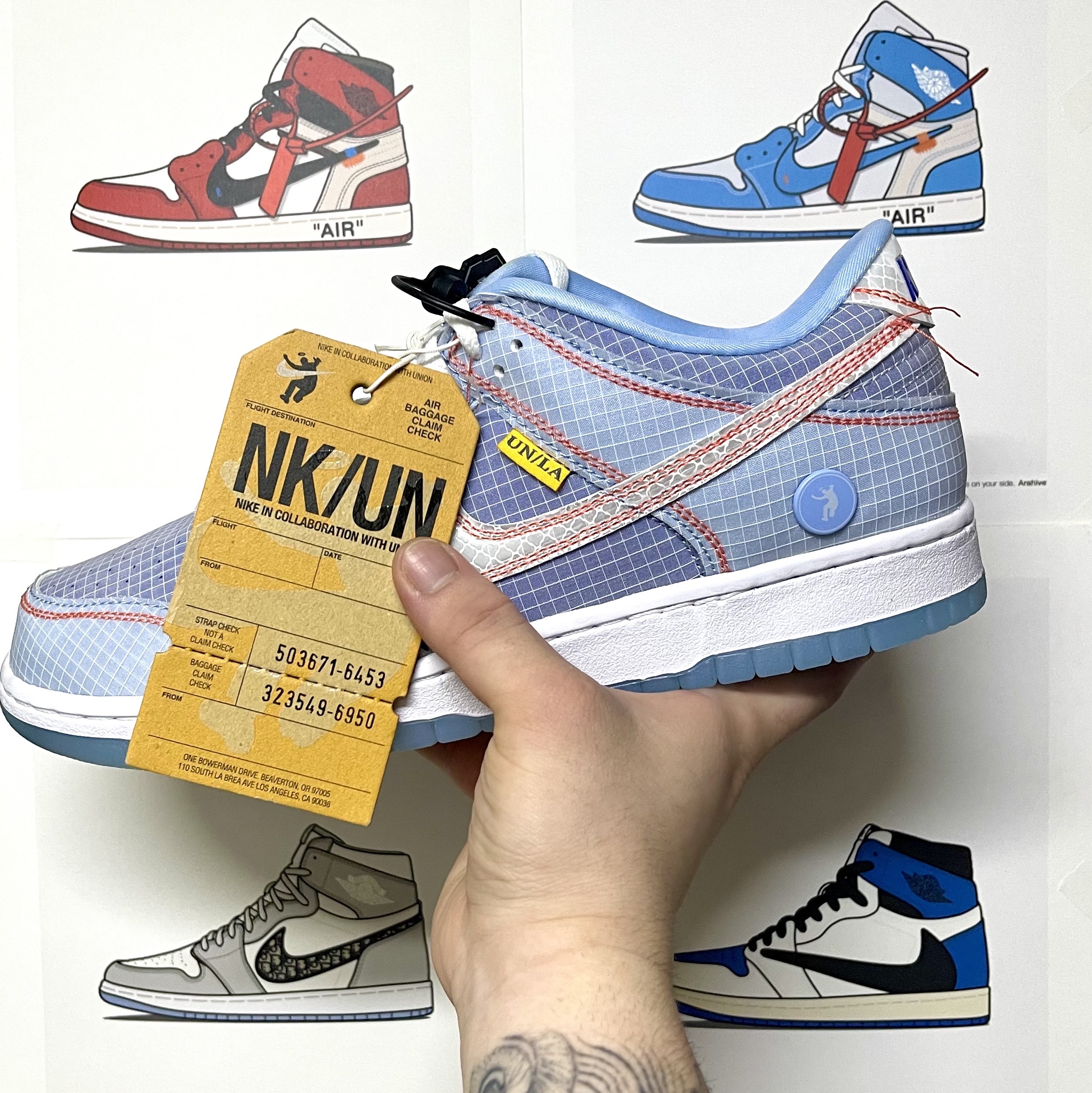 Nike x Union Dunk Low Passport Pack Argon 착용 스타일