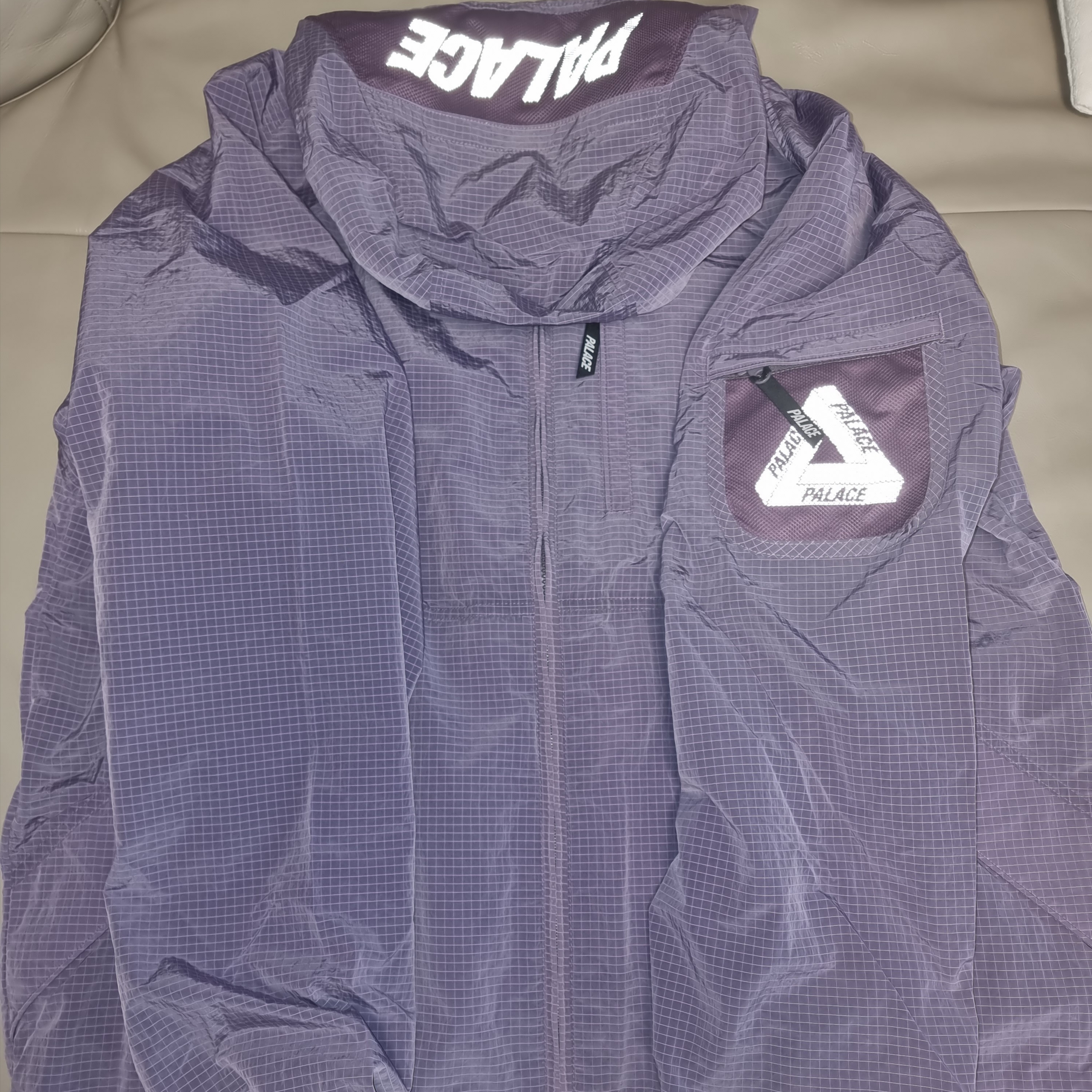 Palace Cripstop Grid Jacket Purple - 22SS 착용 스타일