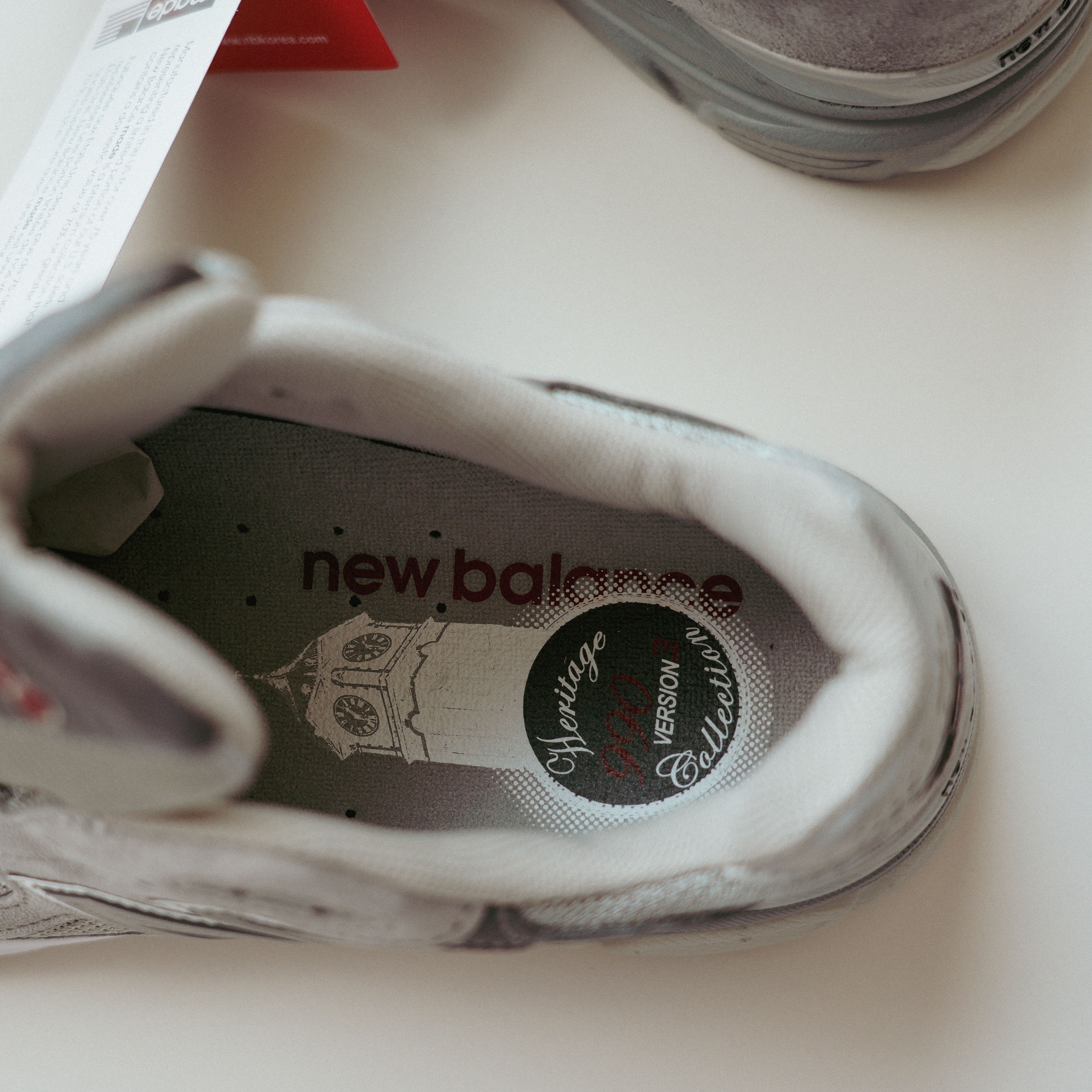 New Balance 990v3 Made in USA Grey - D Standard 착용 스타일 - 5