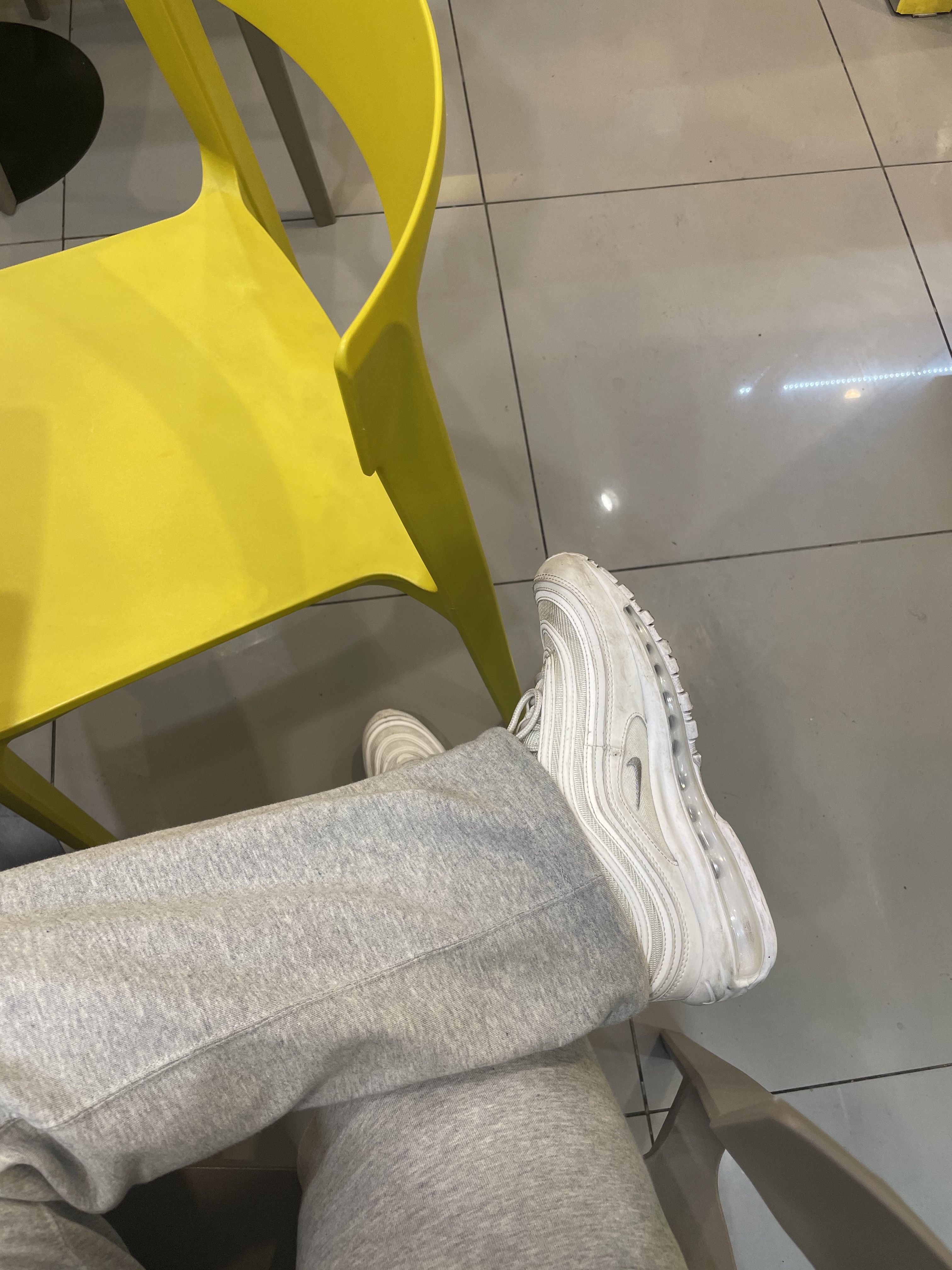 Nike NRG Solo Swoosh Fleece Hoodie Dark Grey Heather - Asia, (W) Nike Air Max 97 White Pure Platinum 착용 스타일 - 2