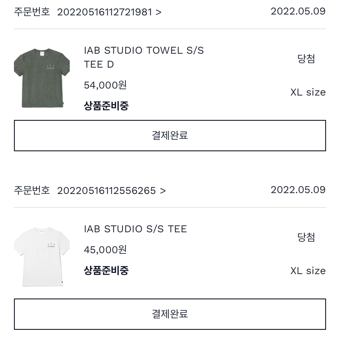 IAB Studio T-Shirt White Light Green, IAB Studio Towel T-Shirt Deep Green 착용 스타일