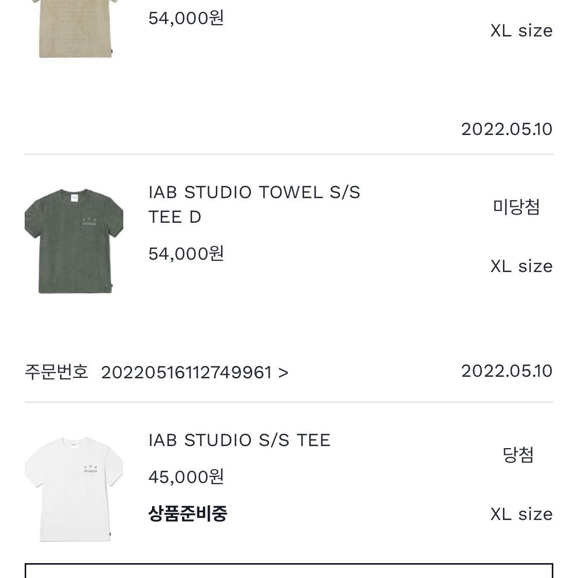 IAB Studio T-Shirt White Light Green 착용 스타일