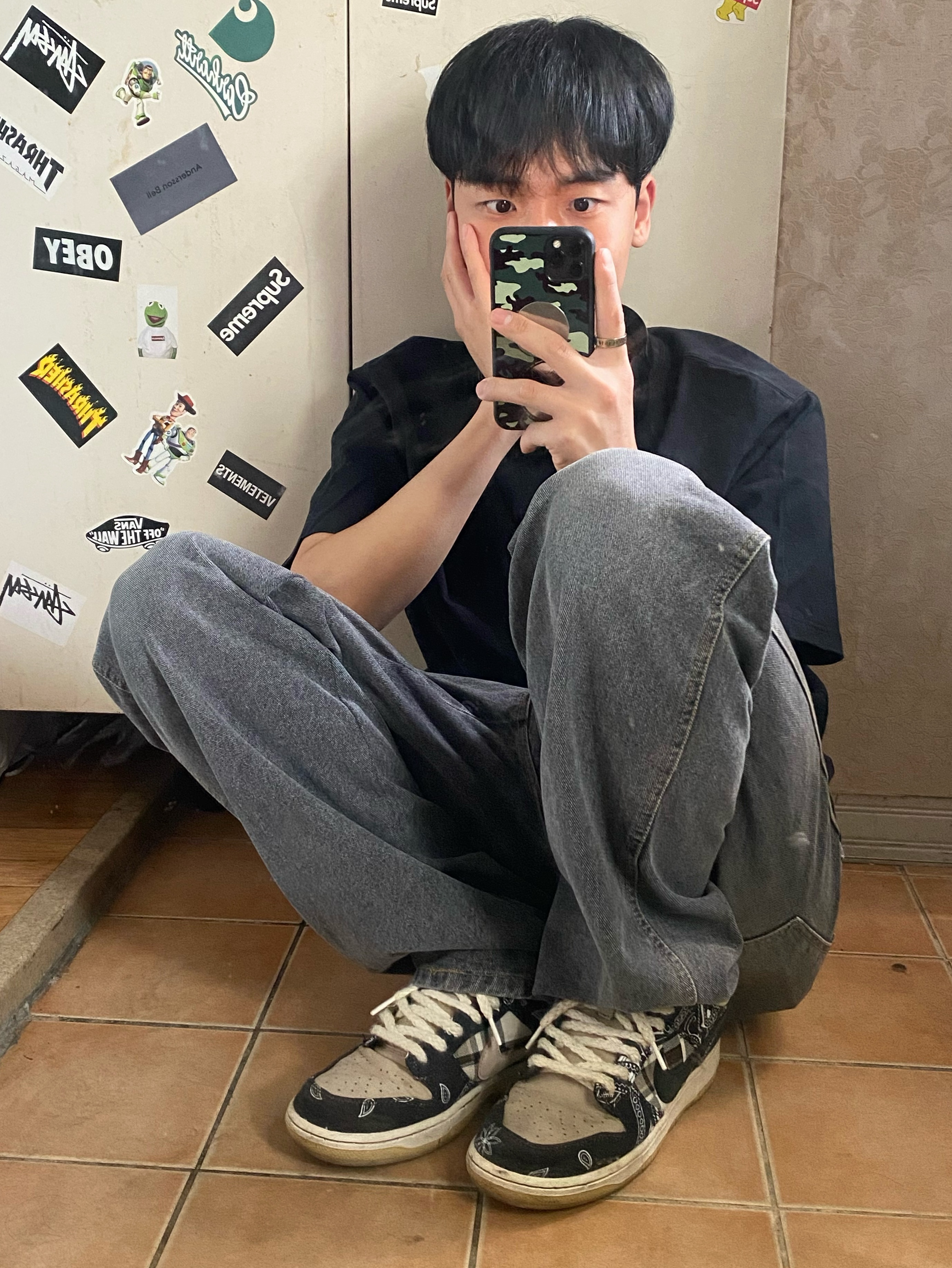Nike x Travis Scott SB Dunk Low 착용 스타일