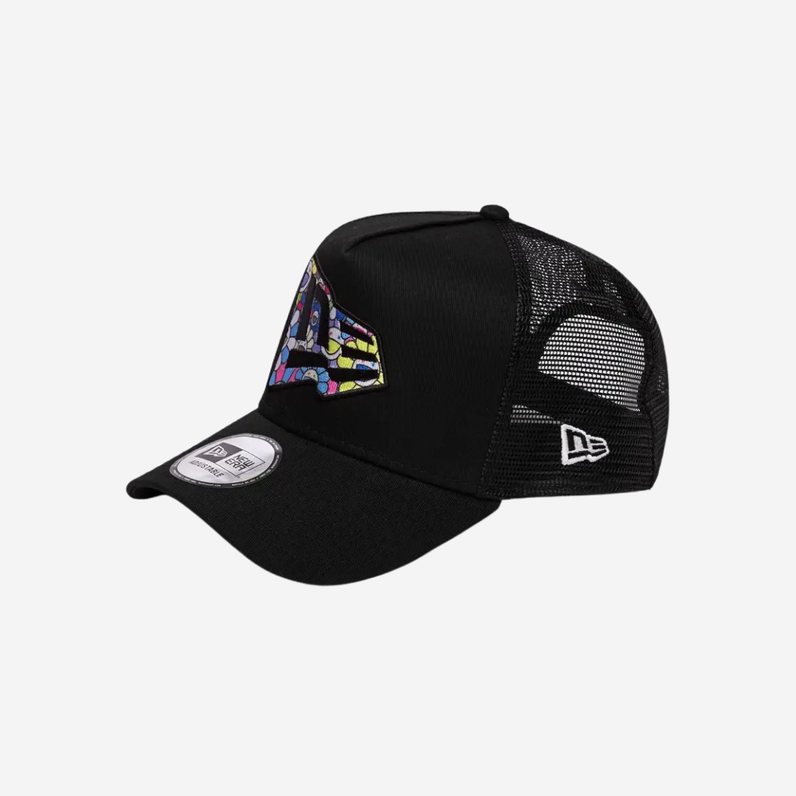 New Era x Murakami Takashi Flag A-Frame Mesh Ball Cap Black 상세 이미지 1