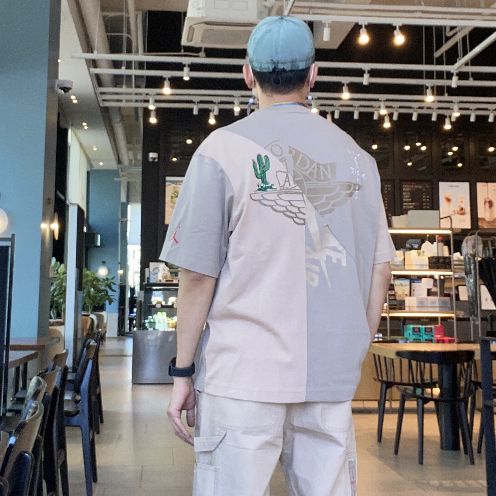 Stone Island 99576 Nylon Metal 6-Panel Cap Aqua - 21SS, Jordan x Travis Scott S/S Top - Asia 착용 스타일 - 2