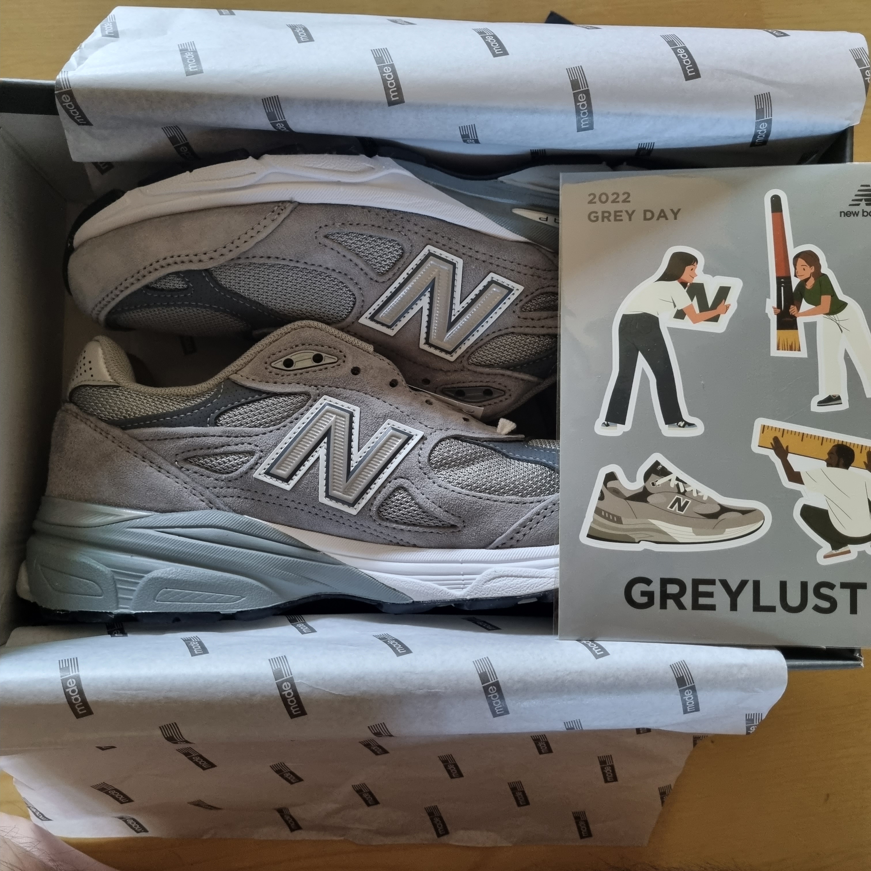 New Balance 990v3 Made in USA Grey - D Standard 착용 스타일
