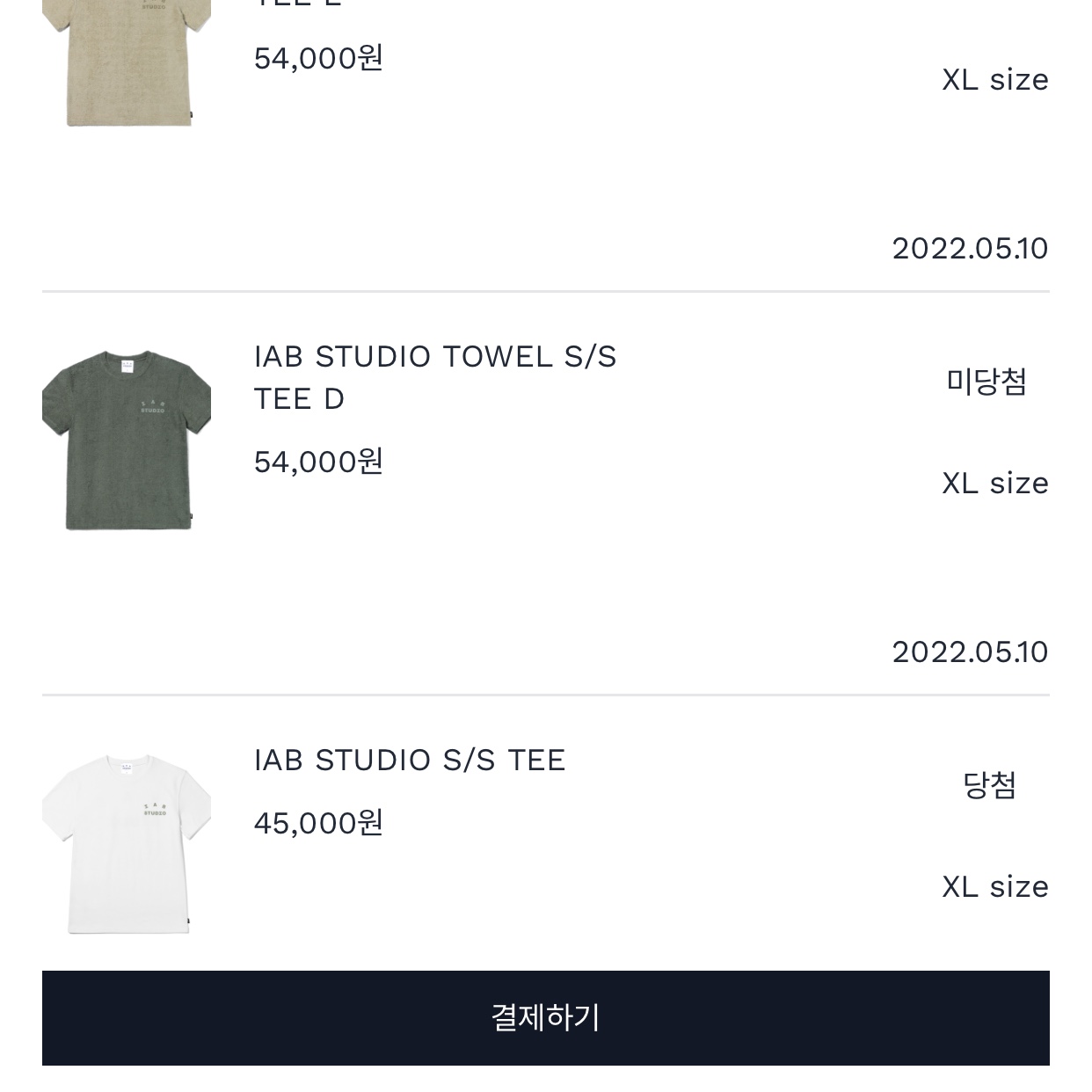 IAB Studio T-Shirt White Light Green 착용 스타일