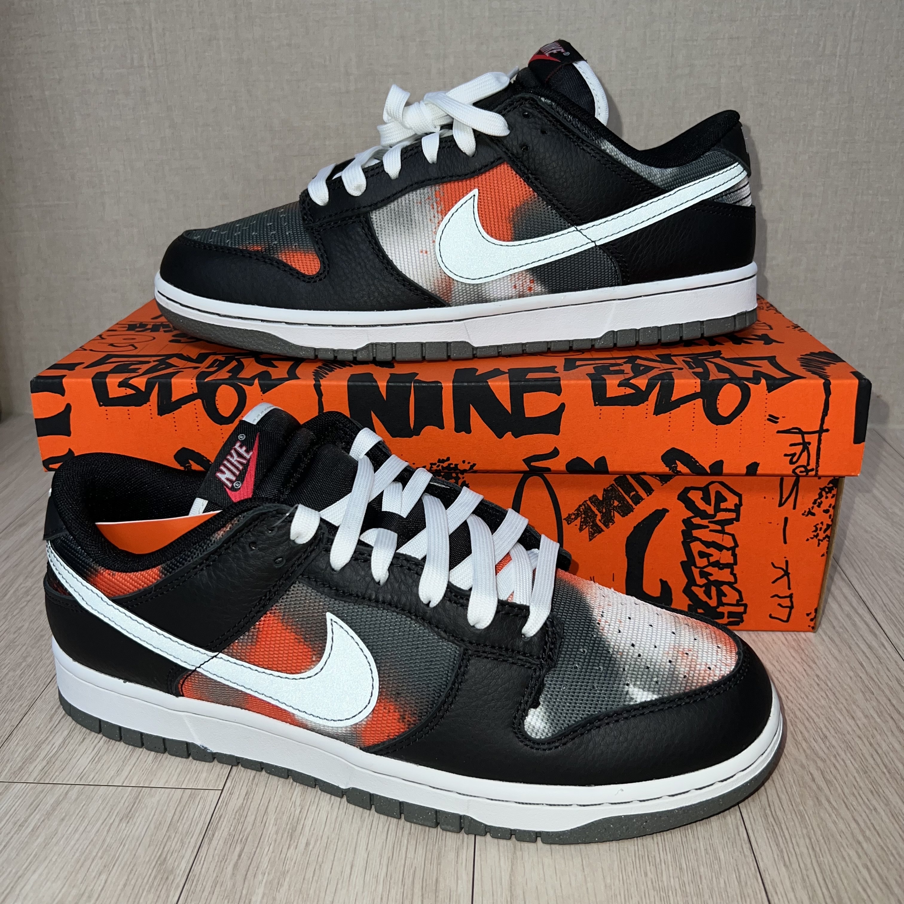 Nike Dunk Low Retro PRM Black and Tumbled Grey 착용 스타일