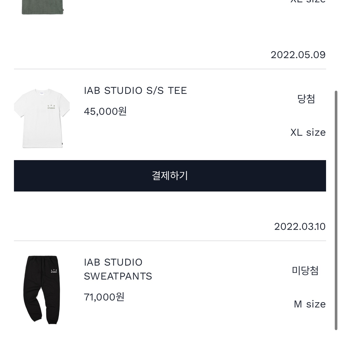 IAB Studio T-Shirt White Light Green 착용 스타일