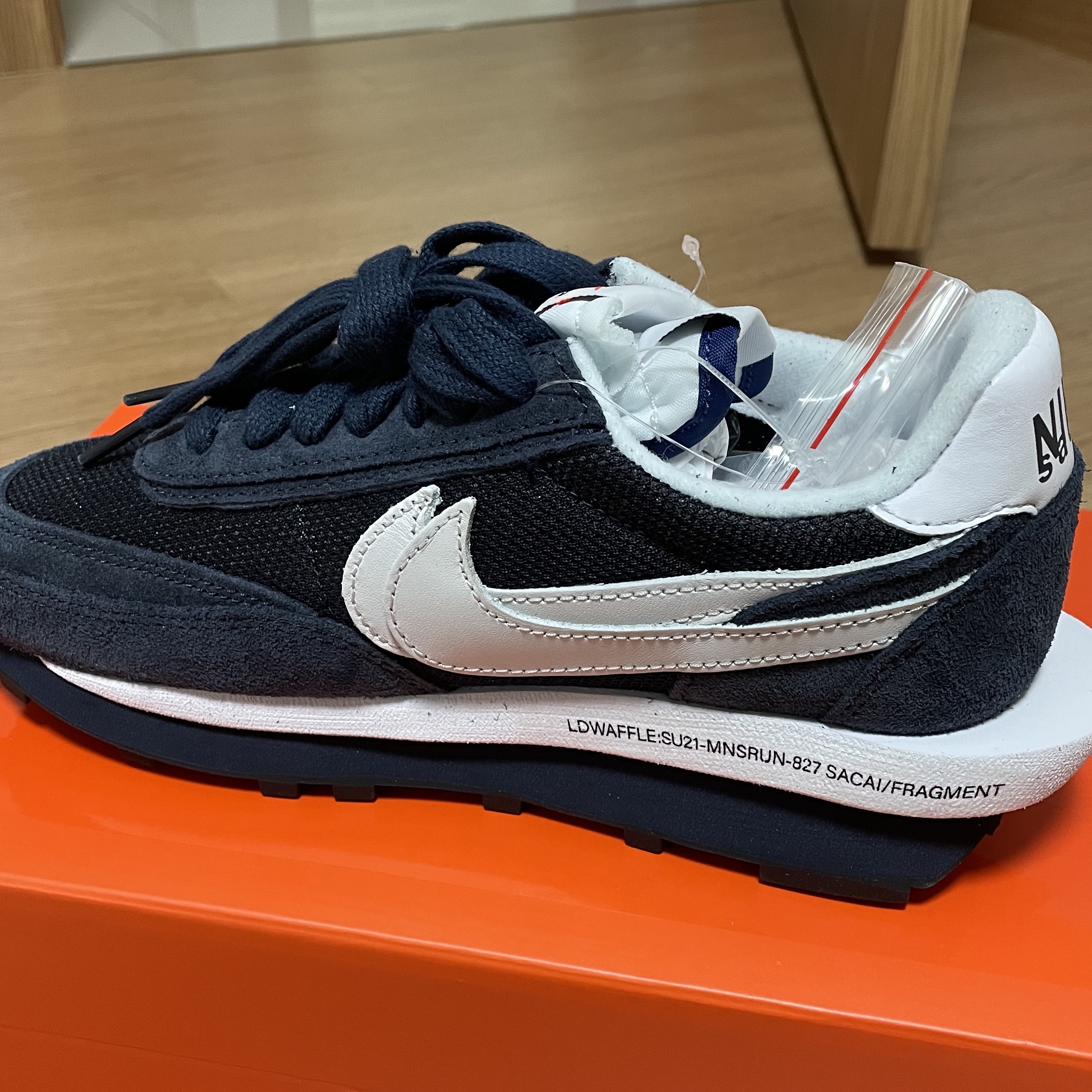 Nike x Sacai x Fragment LDWaffle Blackened Blue 착용 스타일