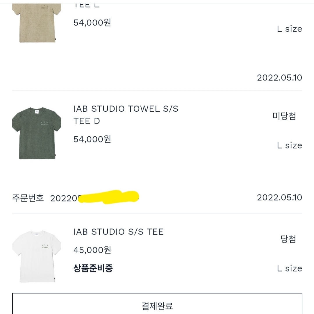 IAB Studio T-Shirt White Light Green 착용 스타일