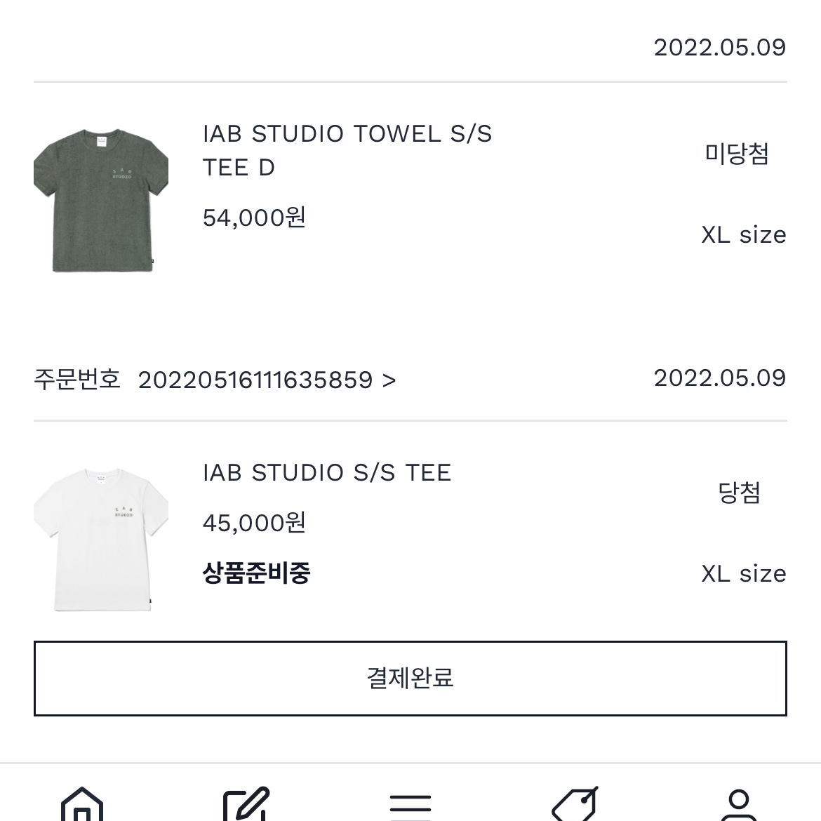 IAB Studio T-Shirt White Light Green 착용 스타일
