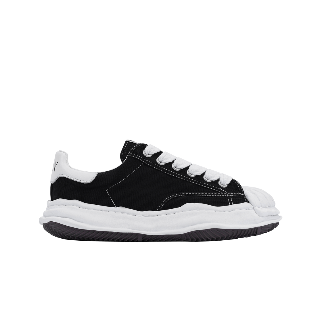 메종 미하라 야스히로 블레이키 OG 솔 캔버스 로우탑 스니커즈 블랙(Maison Mihara Yasuhiro Blakey OG Sole Canvas Low-top Sneakers Black)