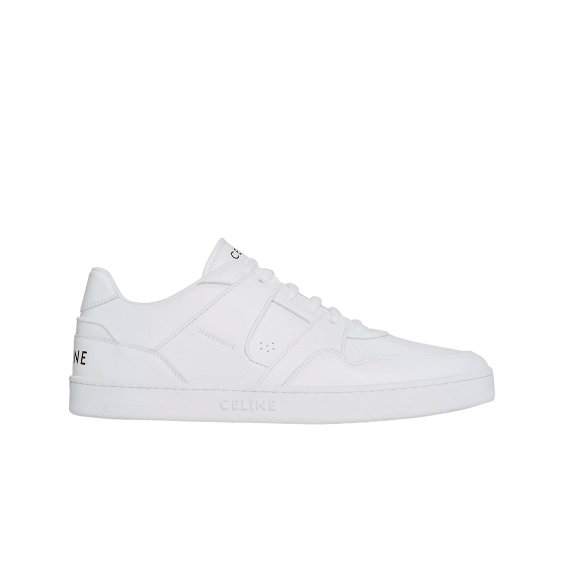 셀린느 CT-04 트레이너 로우 레이스업 스니커즈 카프스킨 옵틱 화이트(Celine CT-04 Trainer Low Lace-Up Sneakers in Calfskin Optic White)