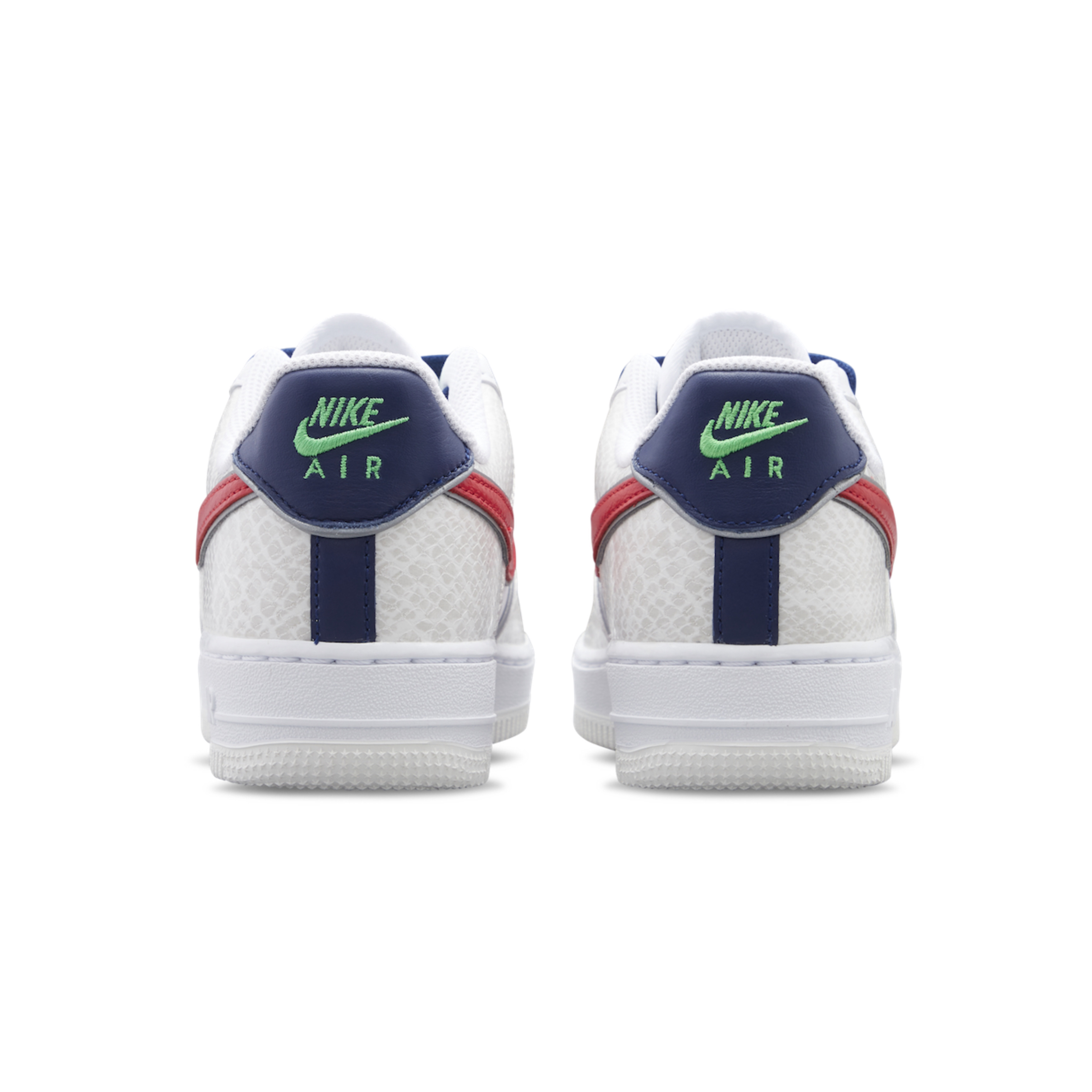 Nike Air Force 1 Low White Red Midsole, Nike Air Force 1 Low Retro Cocoa Snake 2018 착용 스타일 - 5