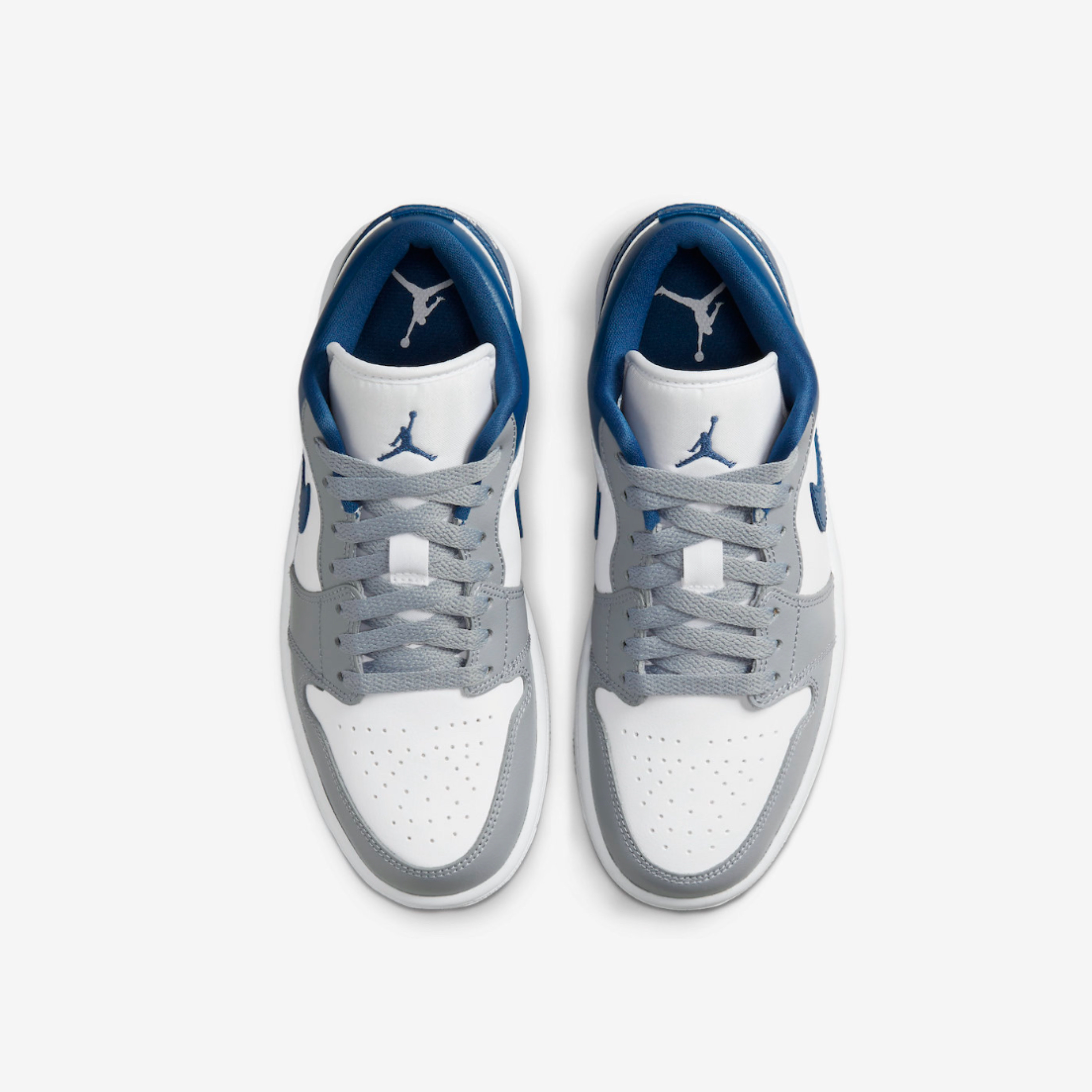 (W) Jordan 1 Low White Grey Blue 착용 스타일 - 4