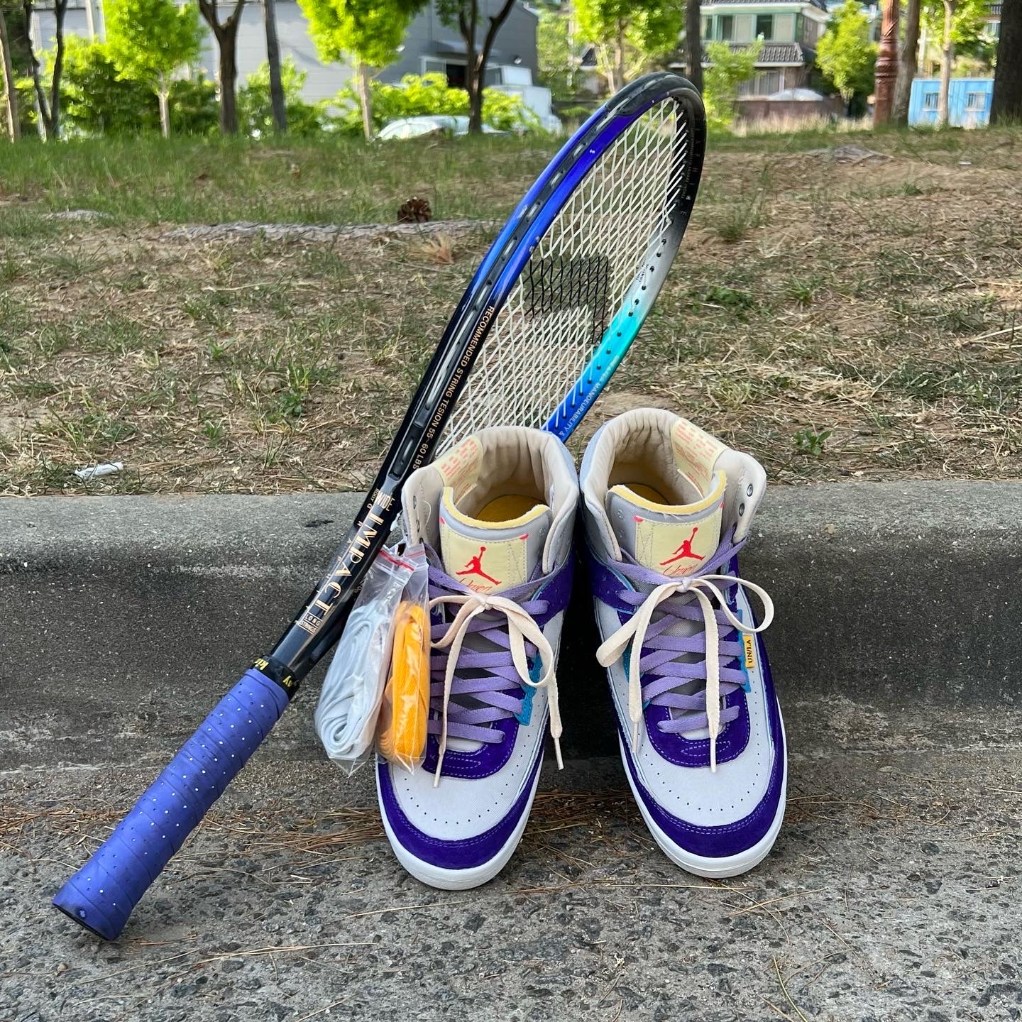 Jordan 2 x Union Retro SP Grey Fog 착용 스타일 - 1