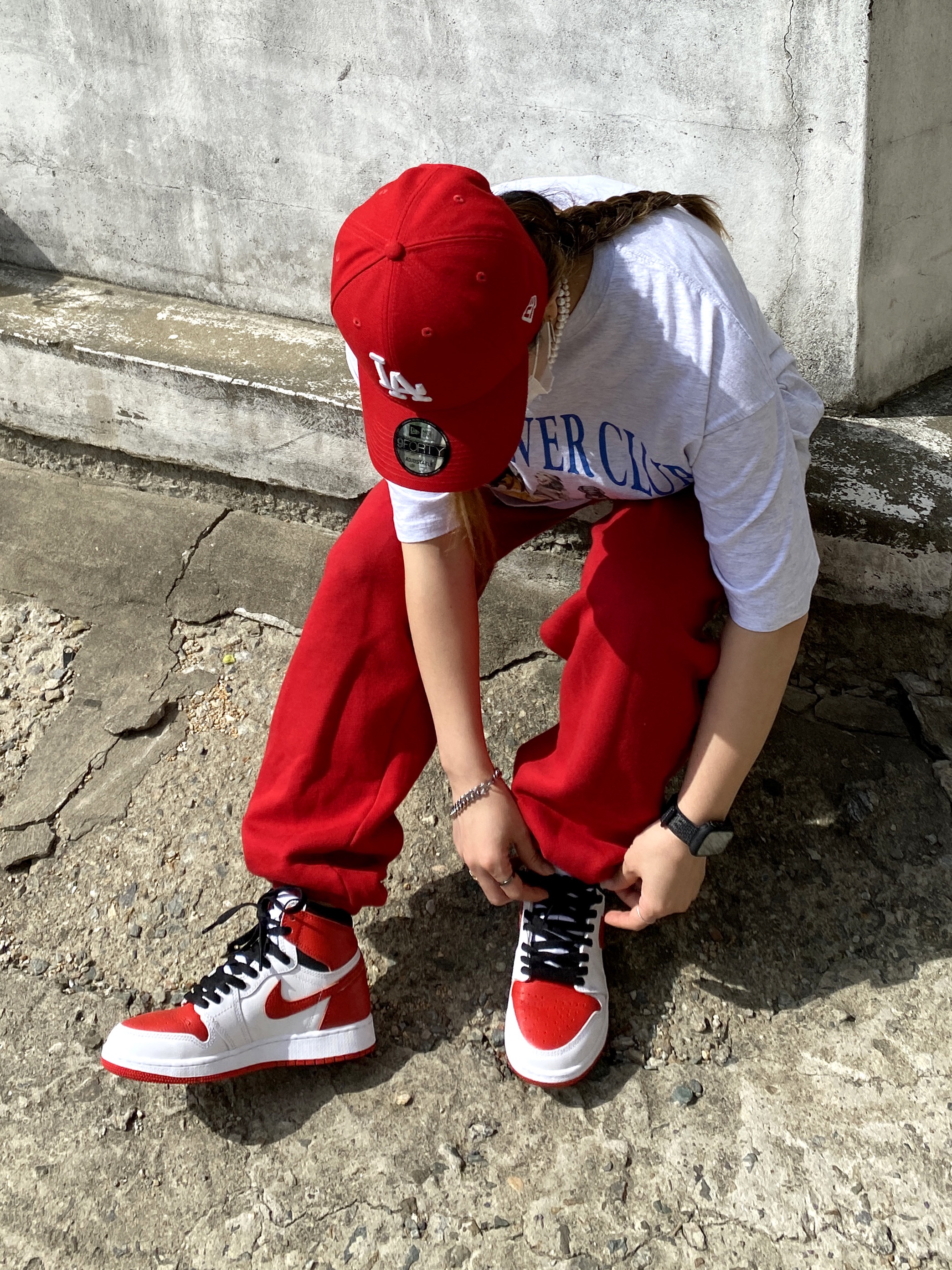 (GS) Jordan 1 Retro High OG Heritage, Jordan 1 Retro High OG Heritage 착용 스타일 - 3