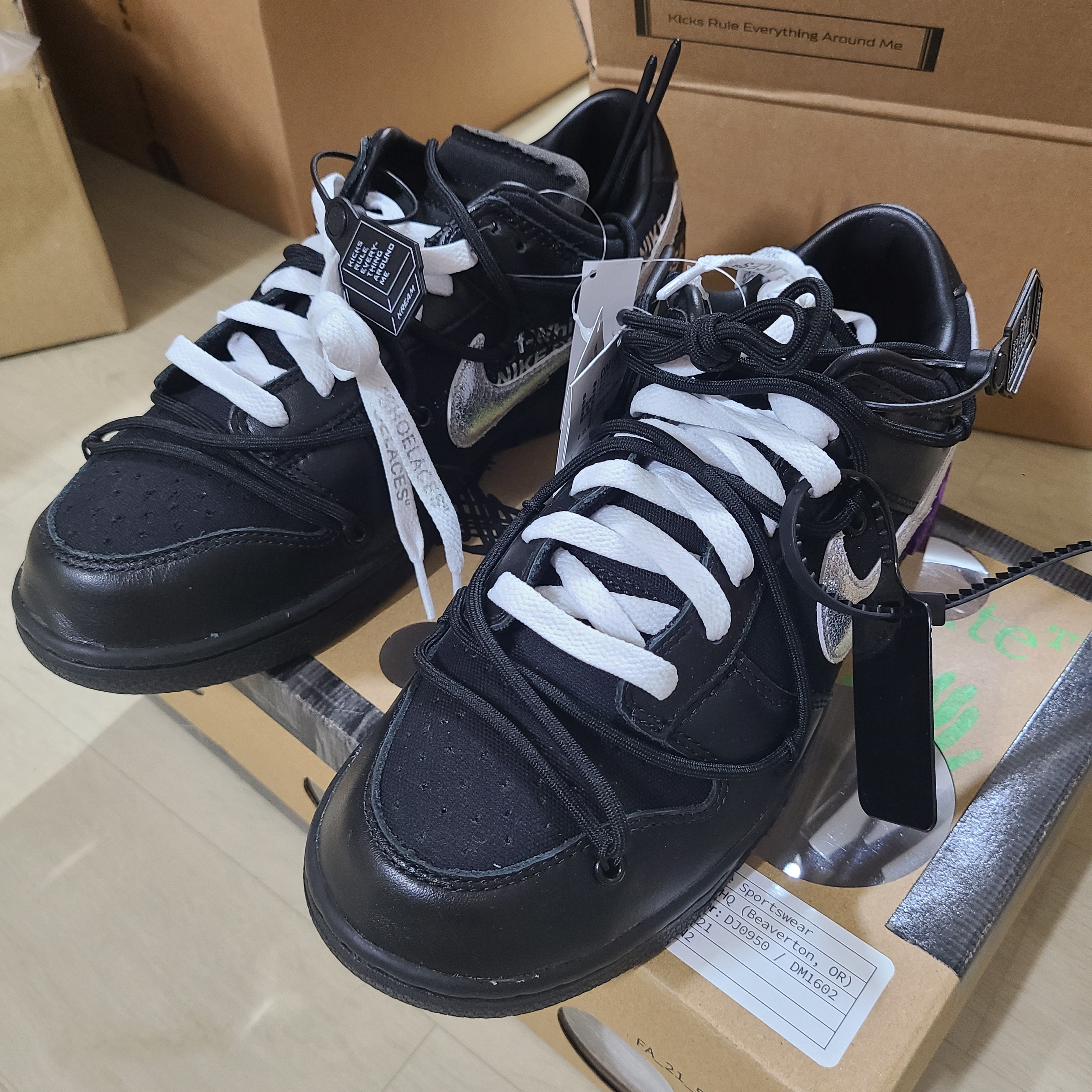 Nike x Off-White Dunk Low The 50 - Lot 50 착용 스타일 - 1