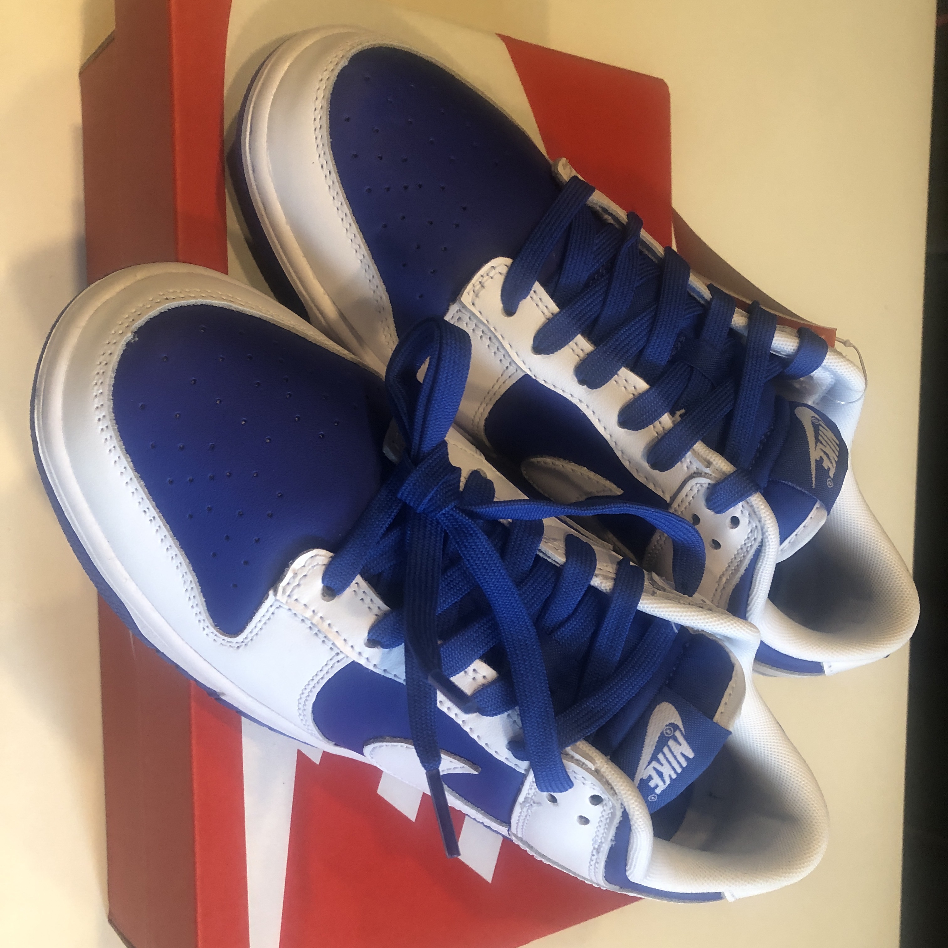 Nike Dunk Low Retro Racer Blue and White 착용 스타일
