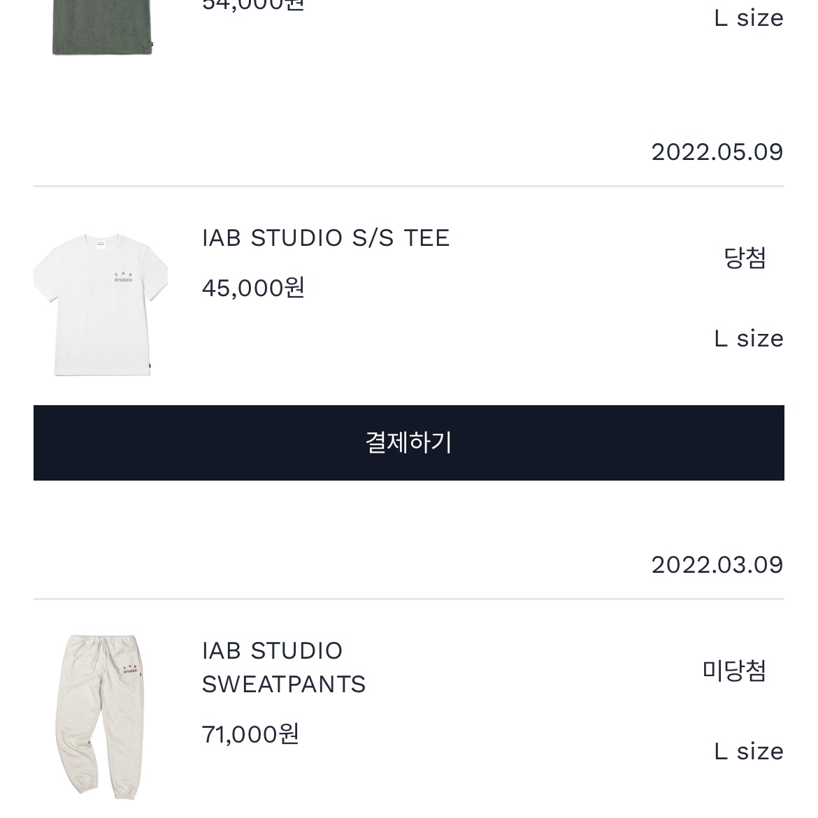 IAB Studio T-Shirt White Light Green 착용 스타일