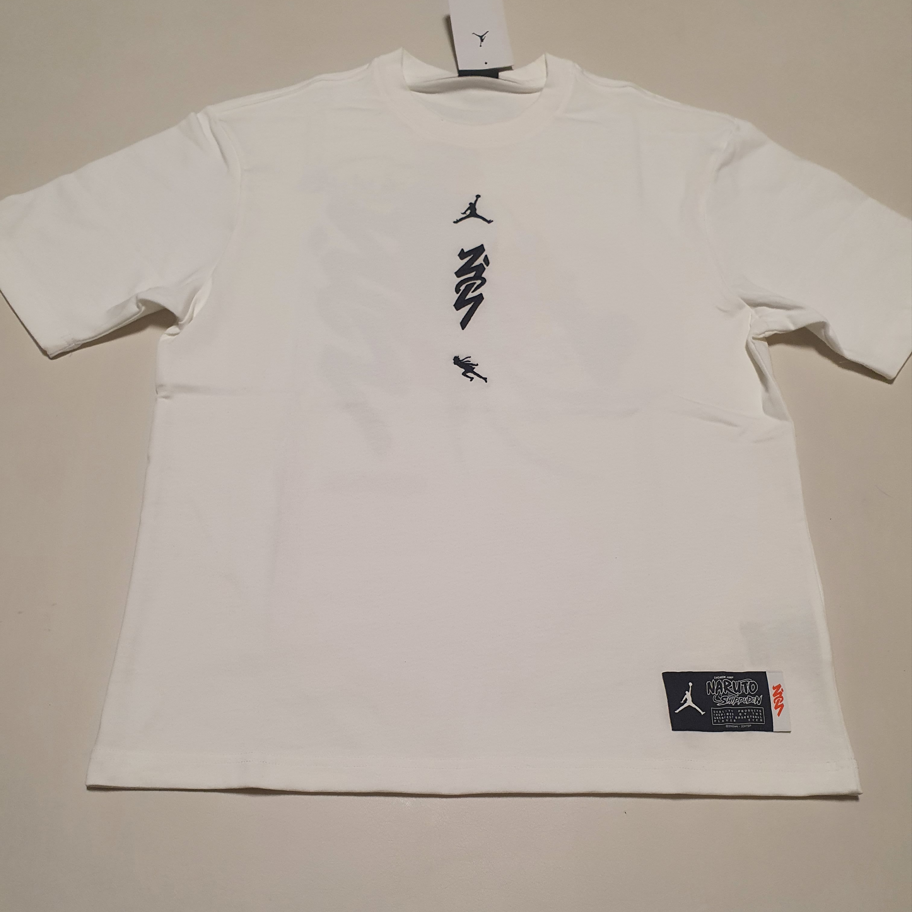 Jordan x Zion Naruto T-Shirt White - Asia 착용 스타일 - 1