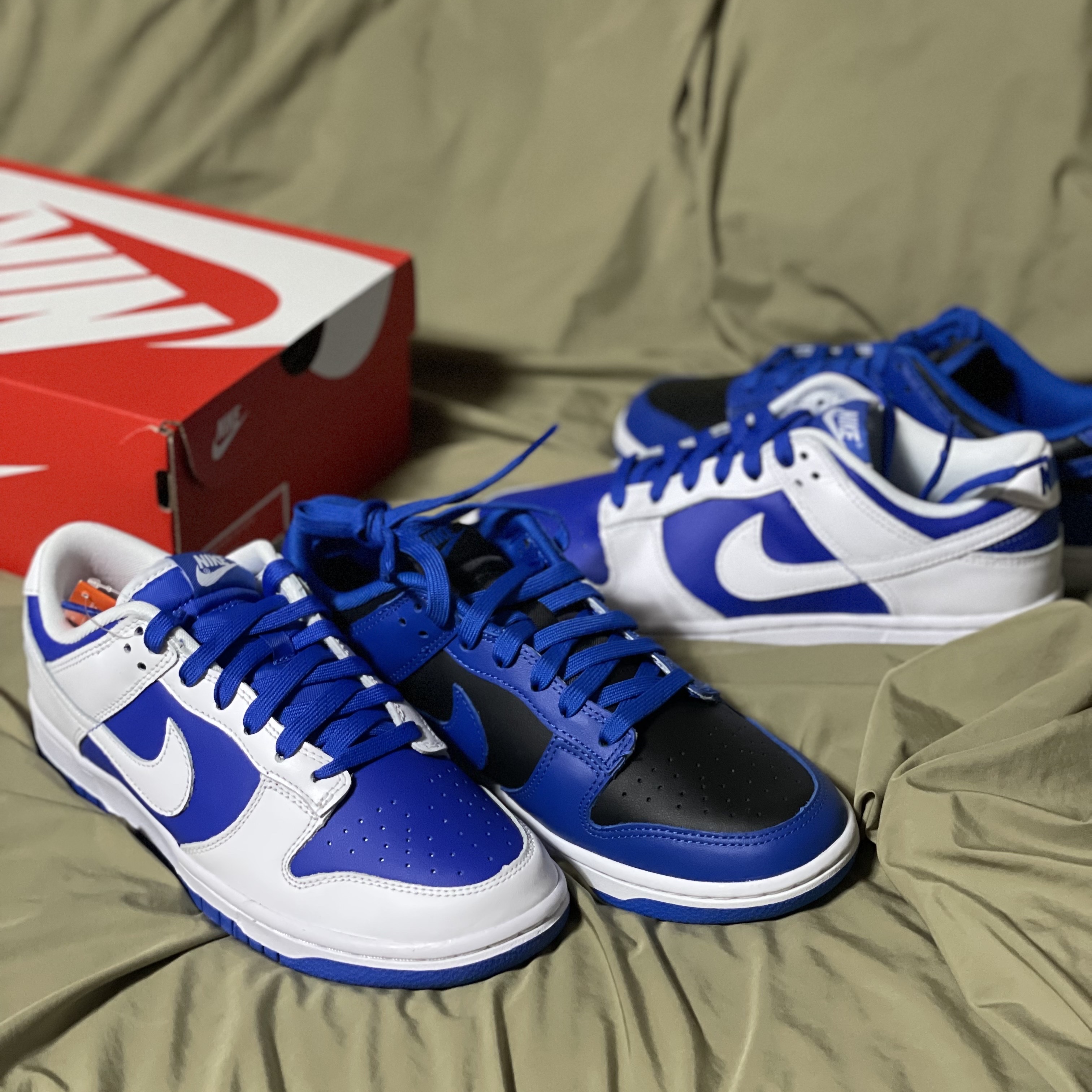 Nike Dunk Low Retro Racer Blue and White, Nike Dunk Low Retro Hyper Cobalt 착용 스타일 - 4
