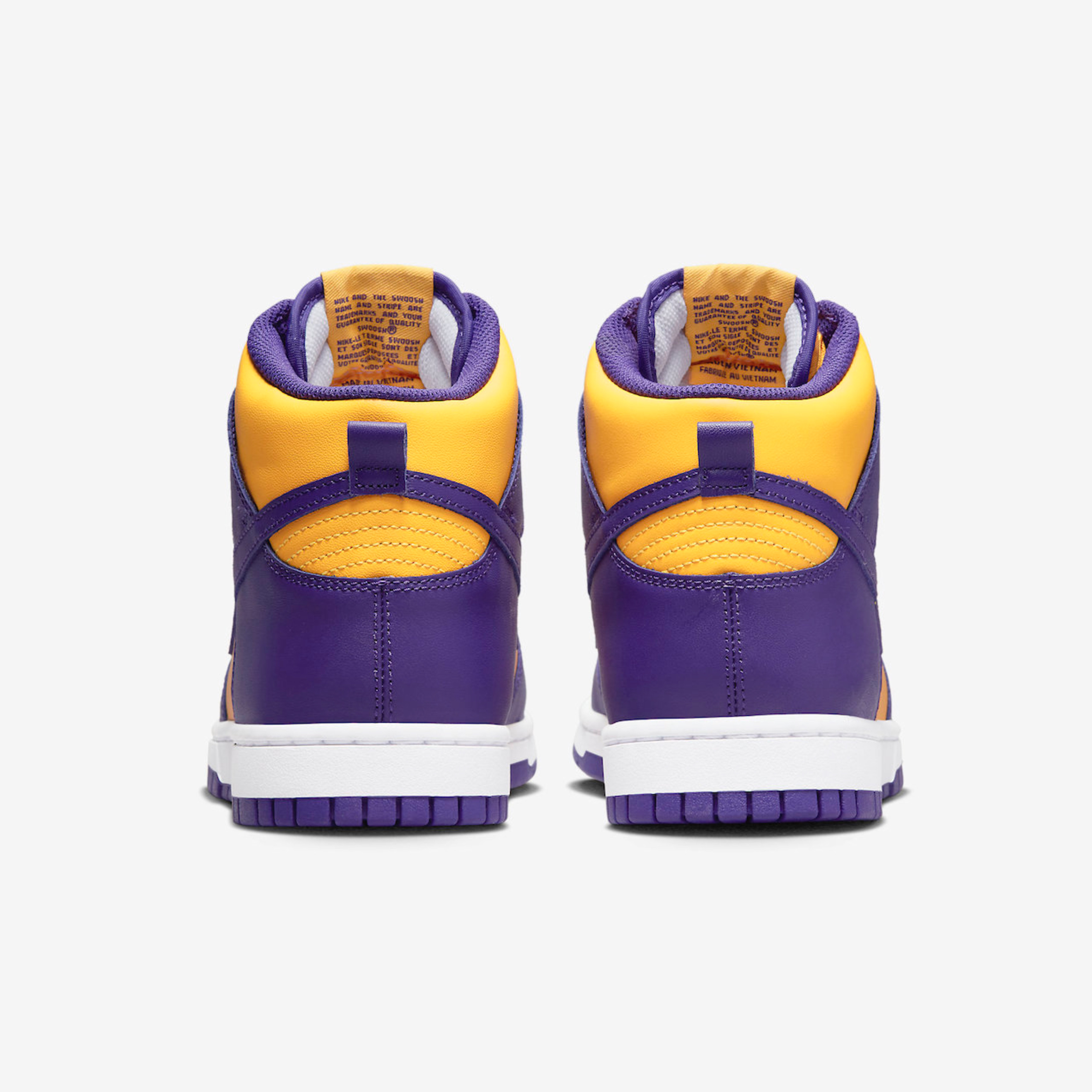 Nike Dunk High Retro University Gold Court Purple 착용 스타일 - 5
