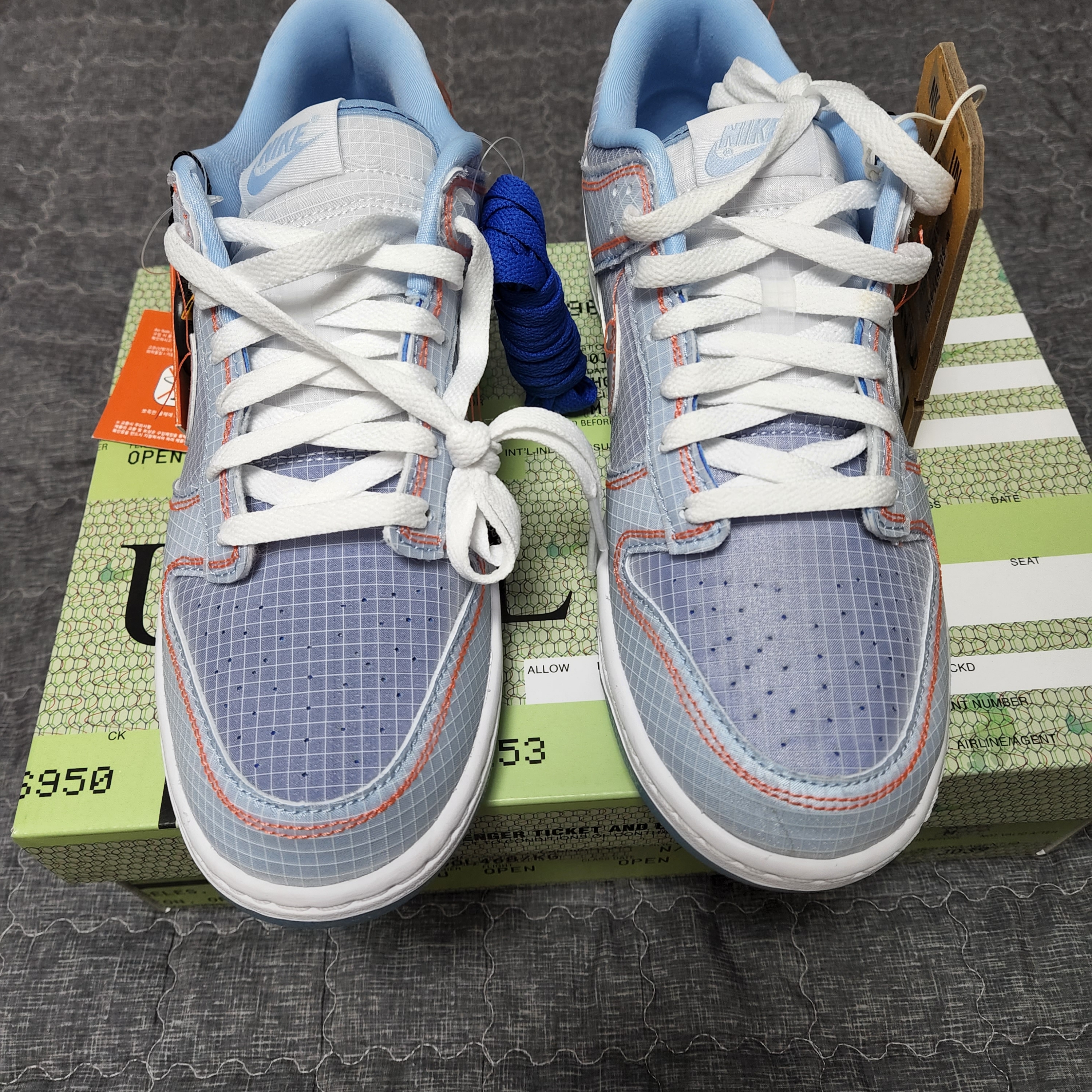 Nike x Union Dunk Low Passport Pack Argon 착용 스타일