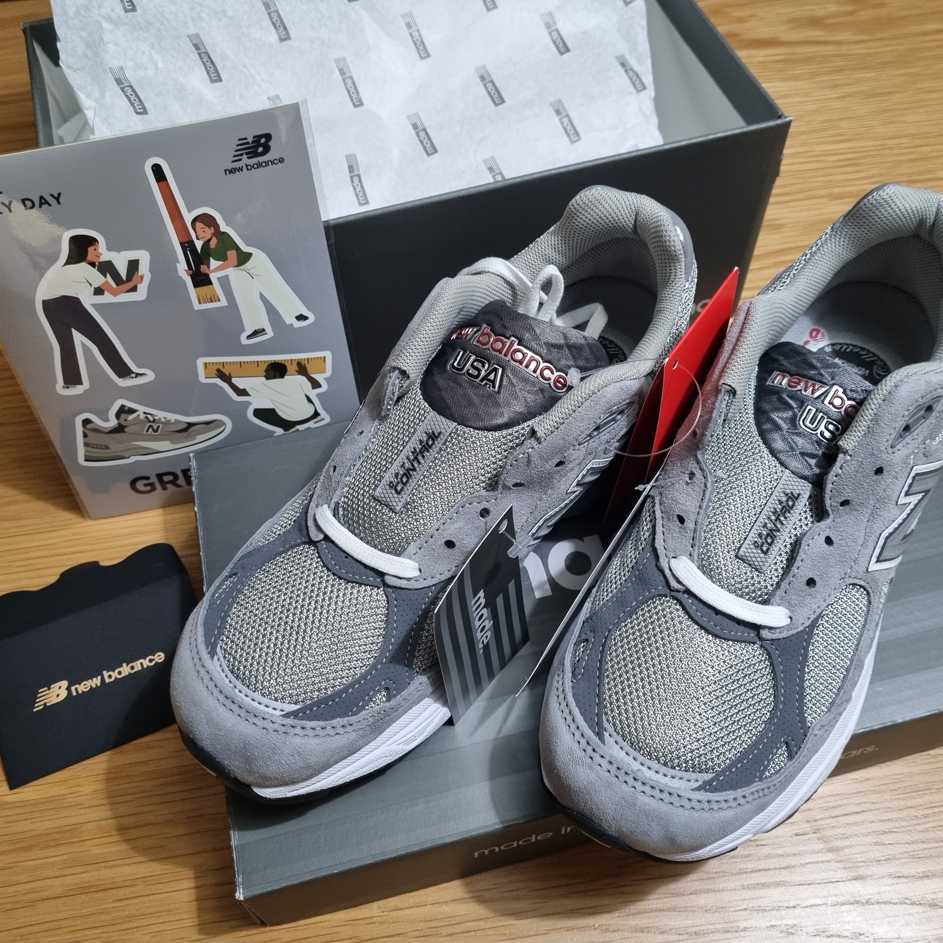 New Balance 990v3 Made in USA Grey - D Standard 착용 스타일