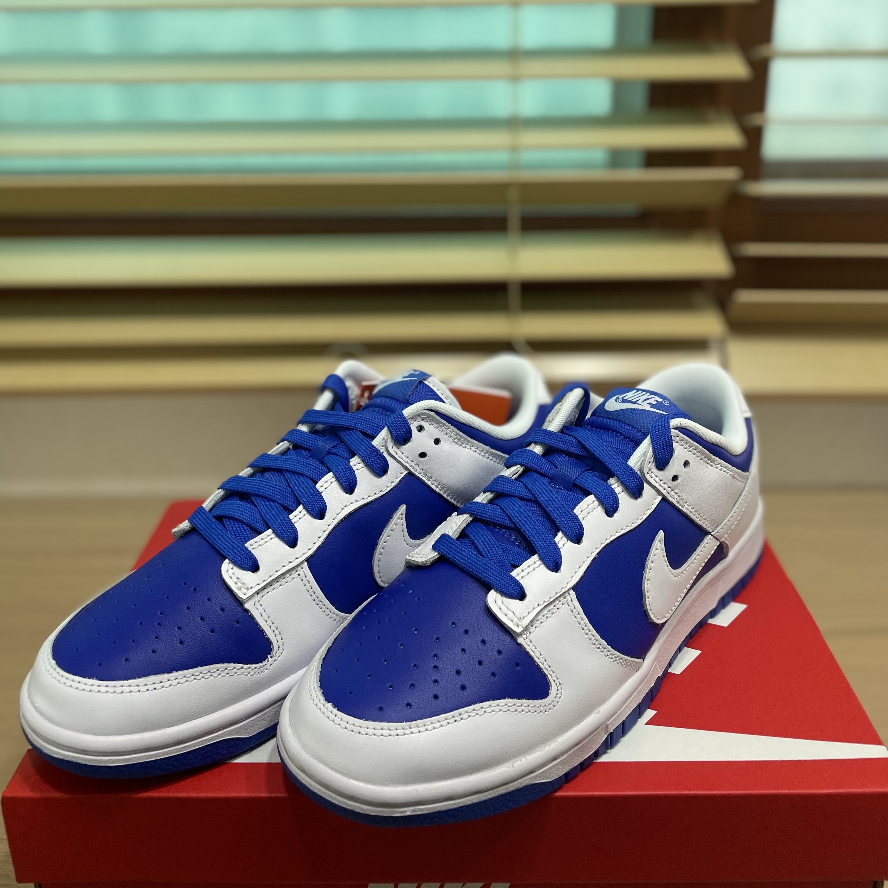 Nike Dunk Low Retro Racer Blue and White 착용 스타일