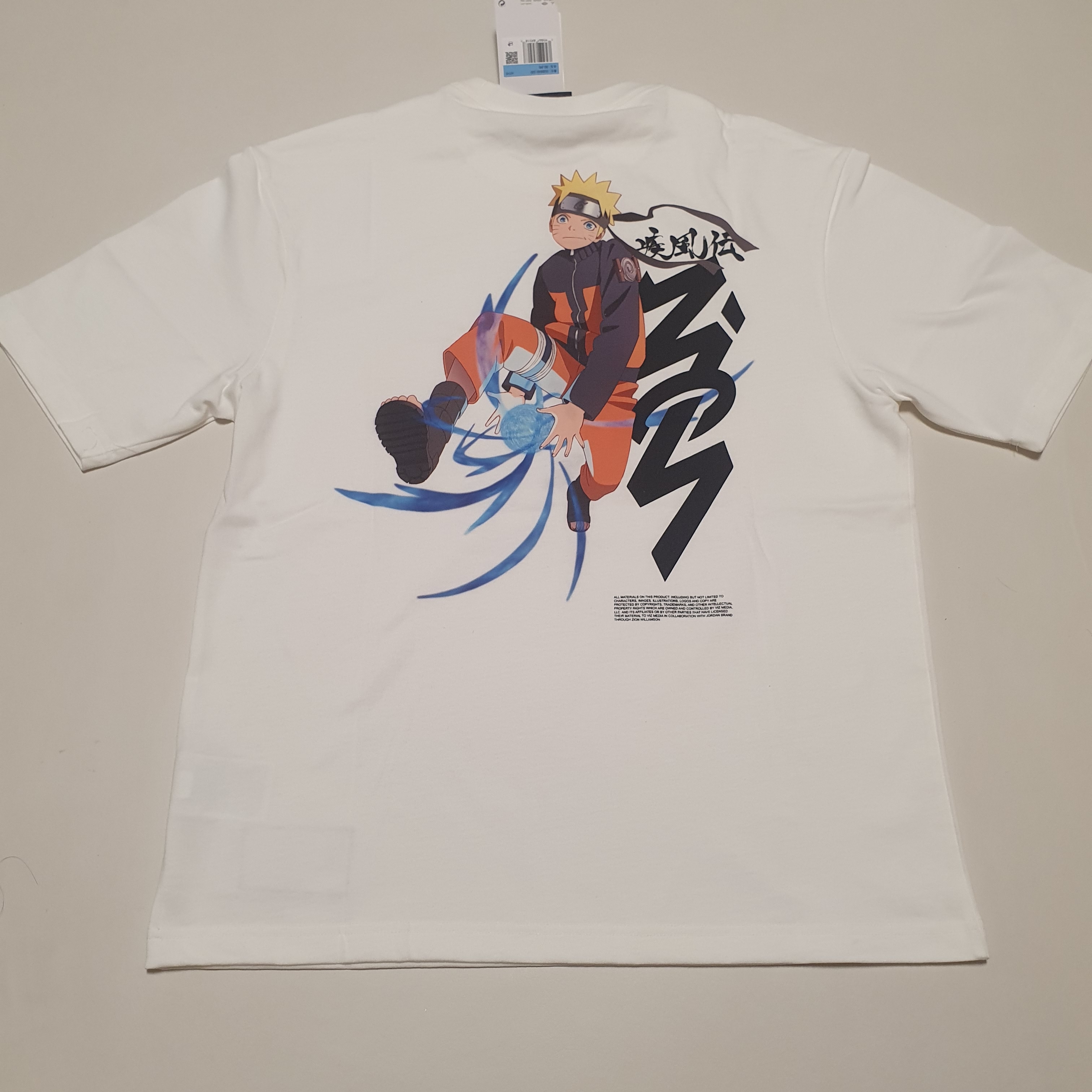 Jordan x Zion Naruto T-Shirt White - Asia 착용 스타일 - 2