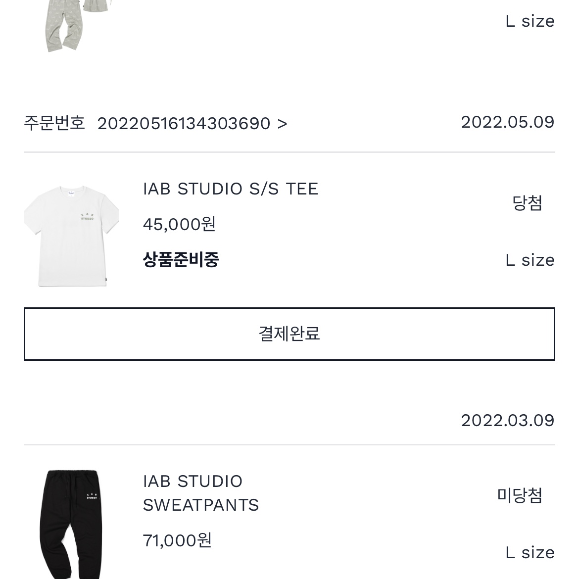 IAB Studio T-Shirt White Light Green 착용 스타일