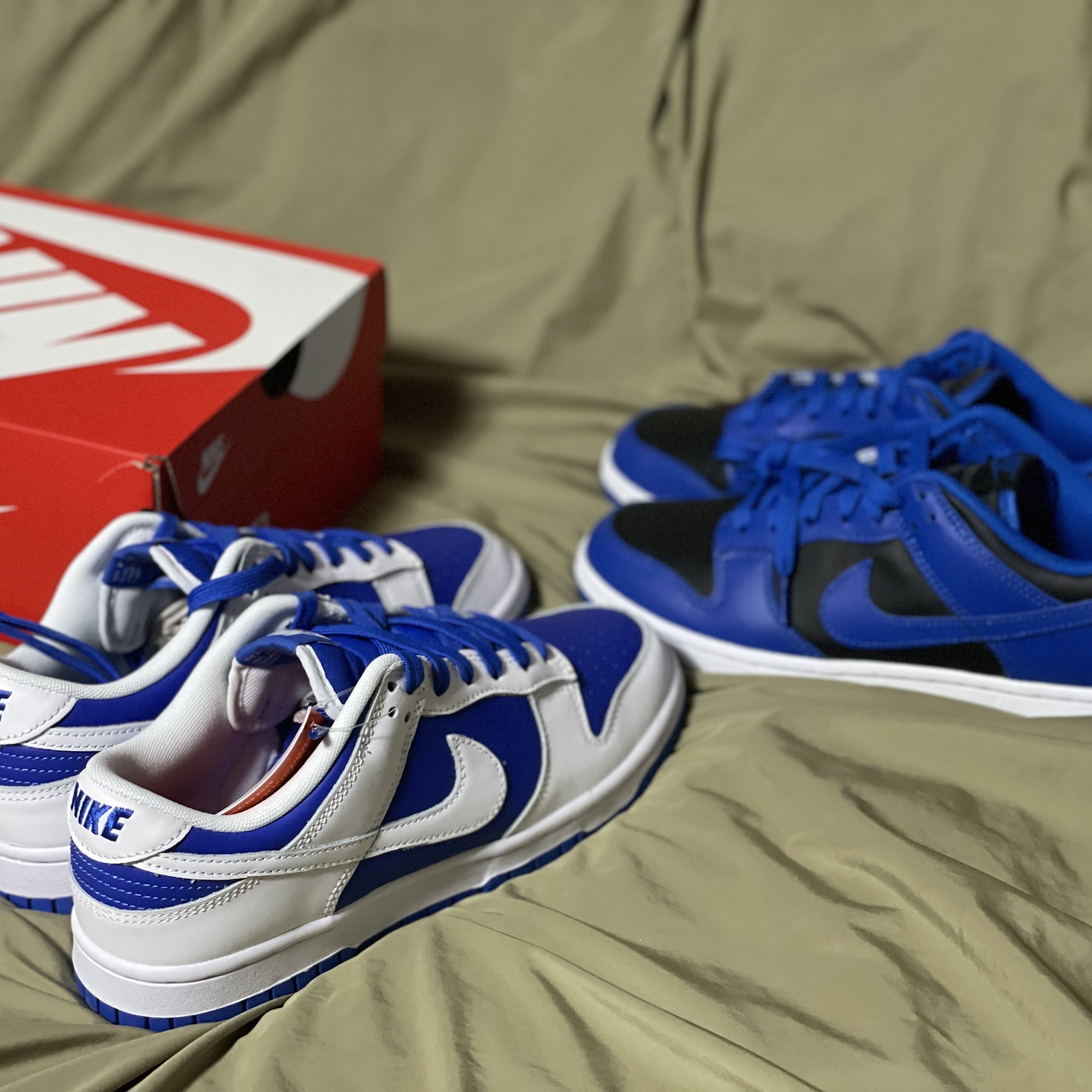 Nike Dunk Low Retro Racer Blue and White, Nike Dunk Low Retro Hyper Cobalt 착용 스타일 - 3