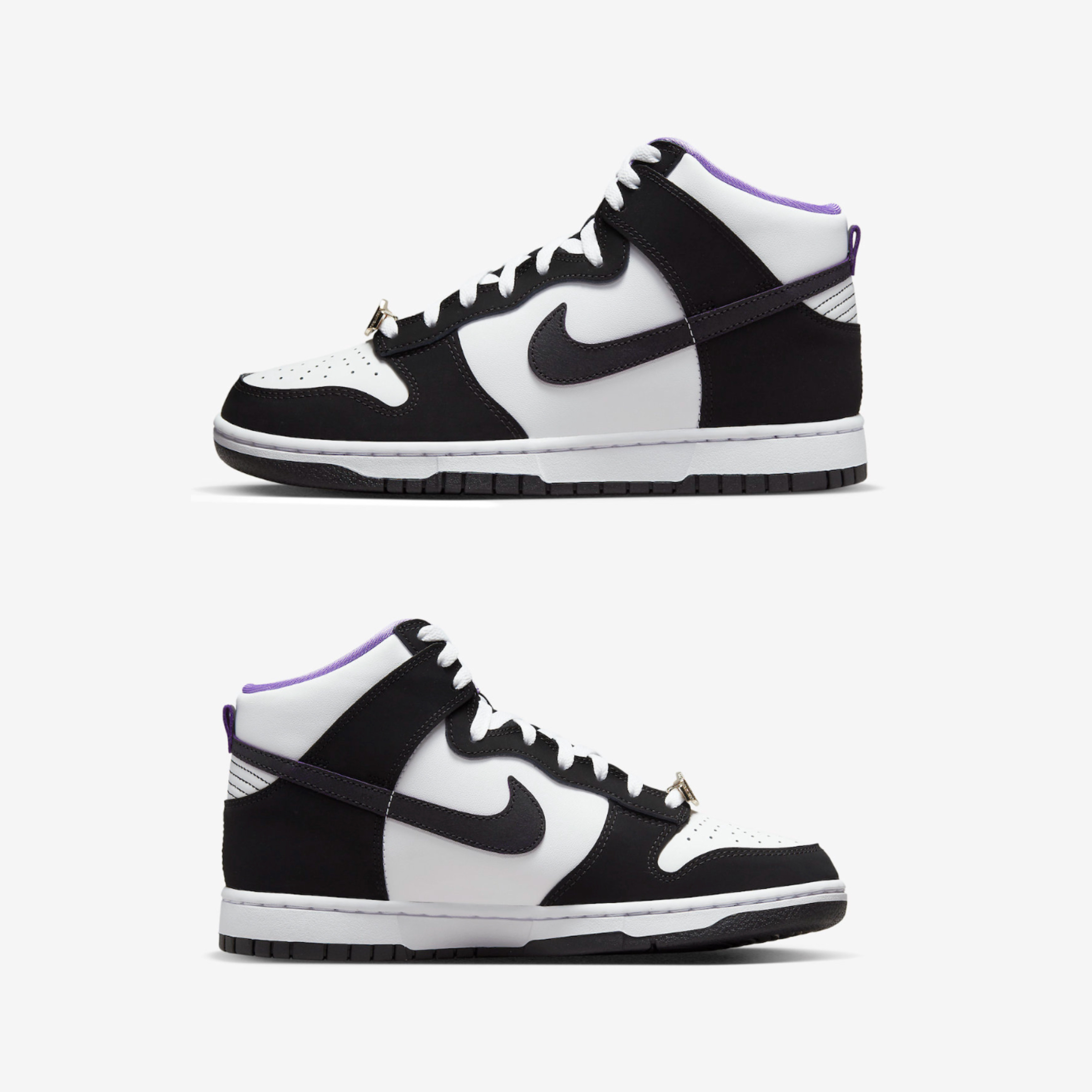 Nike Dunk Low Retro Black, Nike Dunk High Retro Championship White 착용 스타일 - 3