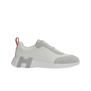 (W) Hermes Bouncing Sneakers Canvas Suede Goatskin & Multicolore Blanc