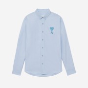 AMI de Coeur Tone-On-Tone Oxford Button Down Shirt Sky Blue