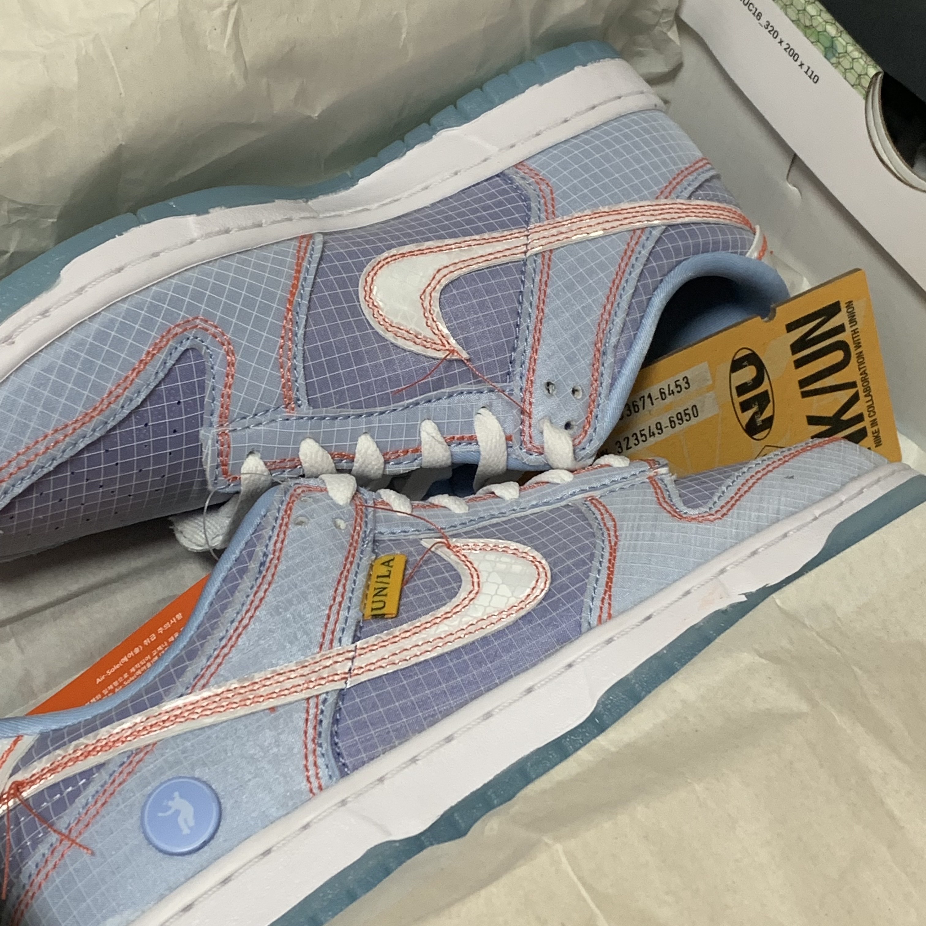 Nike x Union Dunk Low Passport Pack Argon 착용 스타일