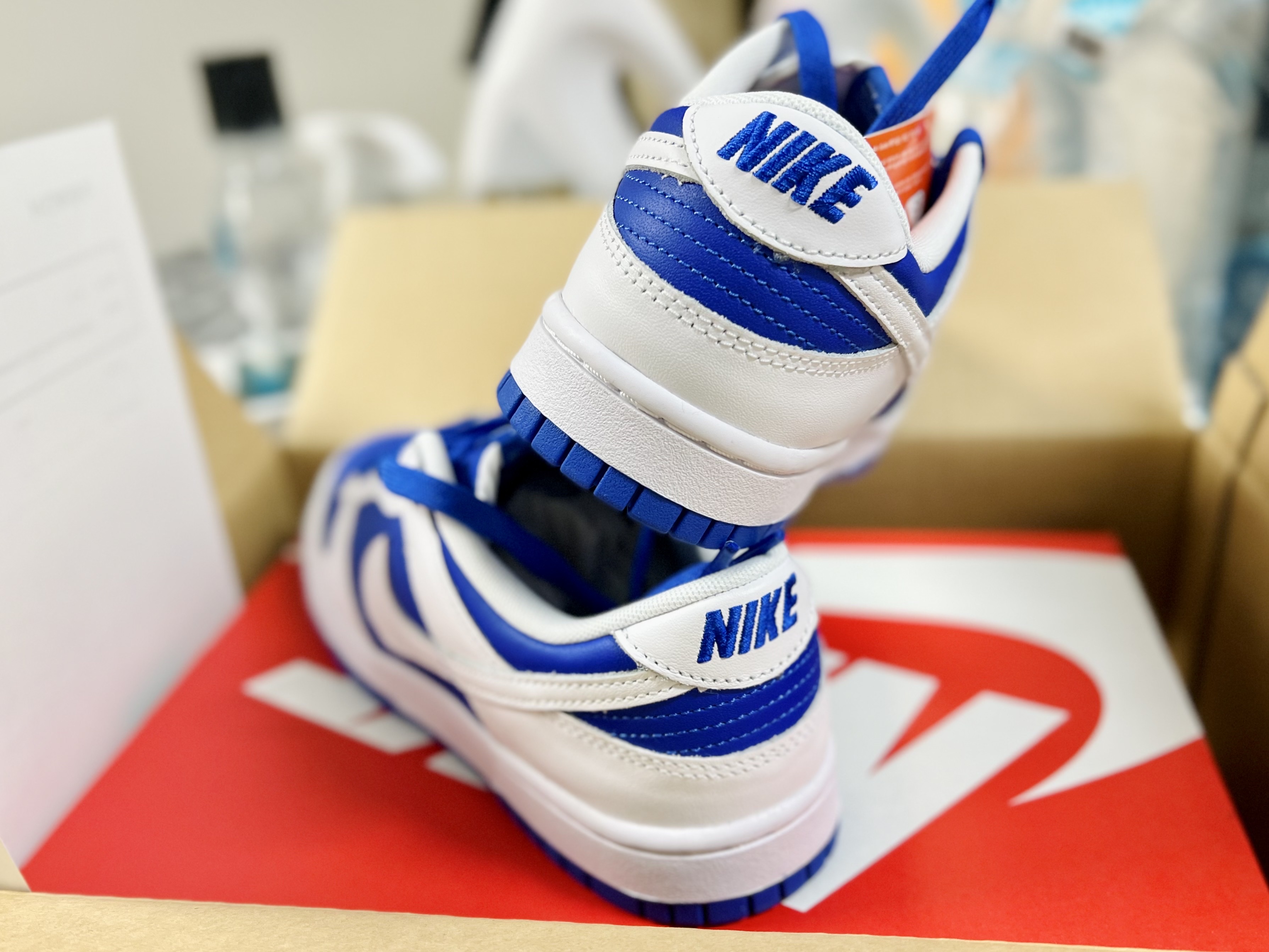 Nike Dunk Low Retro Racer Blue and White 착용 스타일 - 2