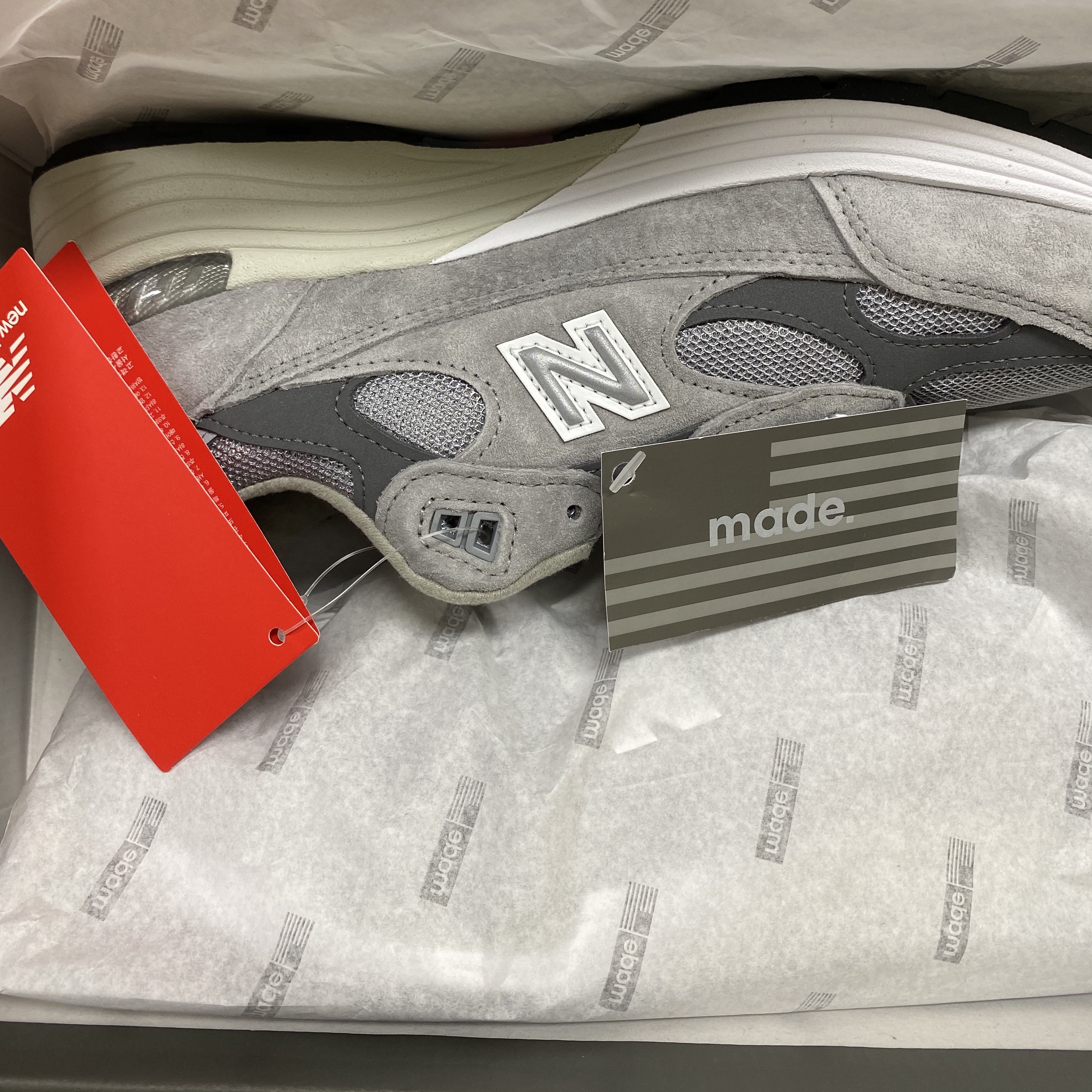 New Balance 992 Made in USA Grey - D Standard 착용 스타일
