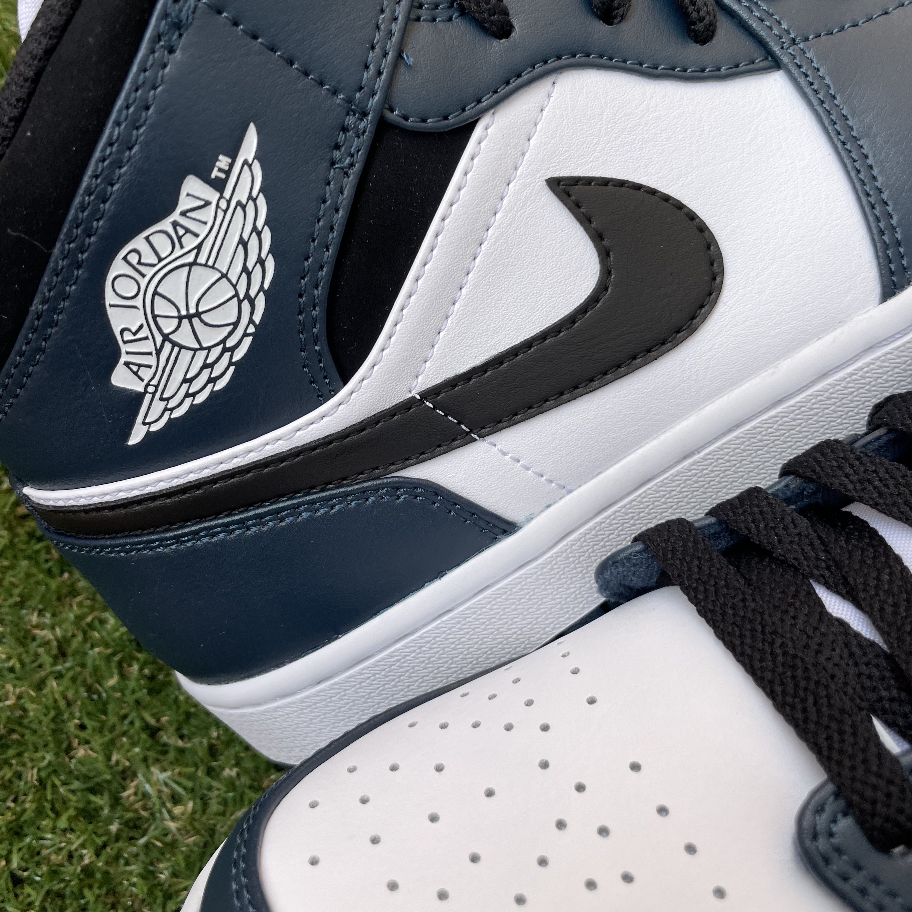 Jordan 1 Mid Dark Teal, (GS) Jordan 1 Mid Dark Teal 착용 스타일 - 3
