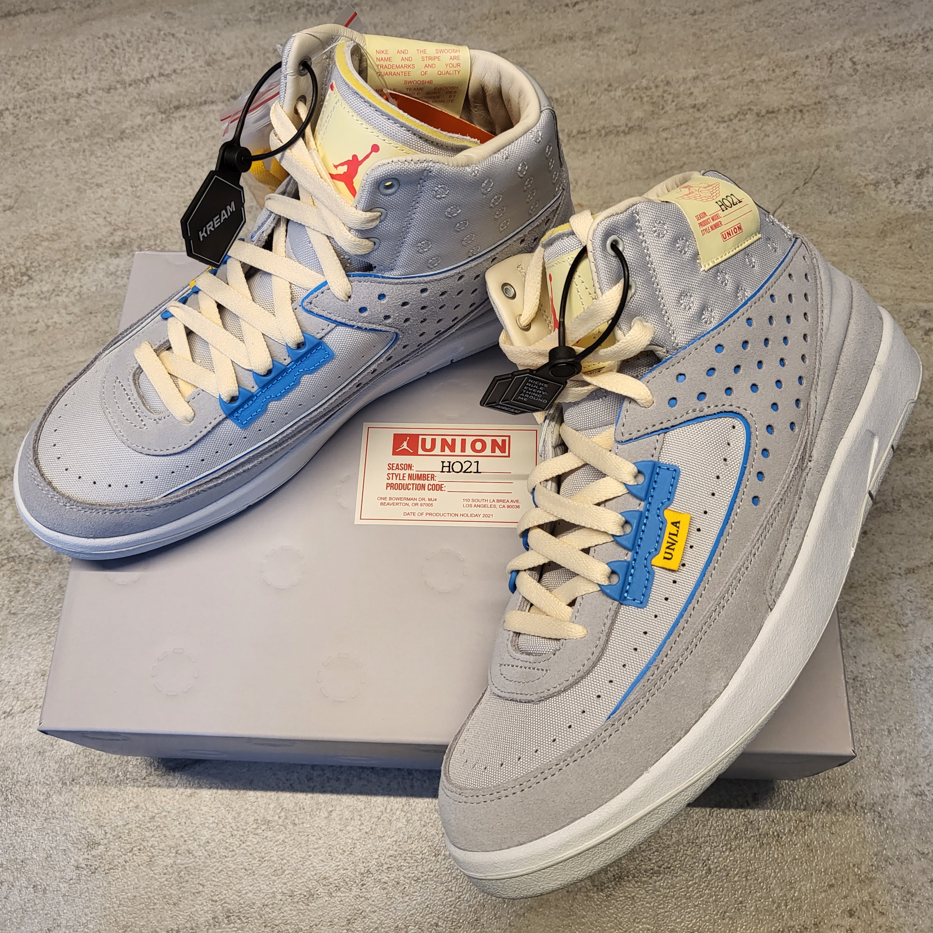 Jordan 2 x Union Retro SP Grey Fog 착용 스타일
