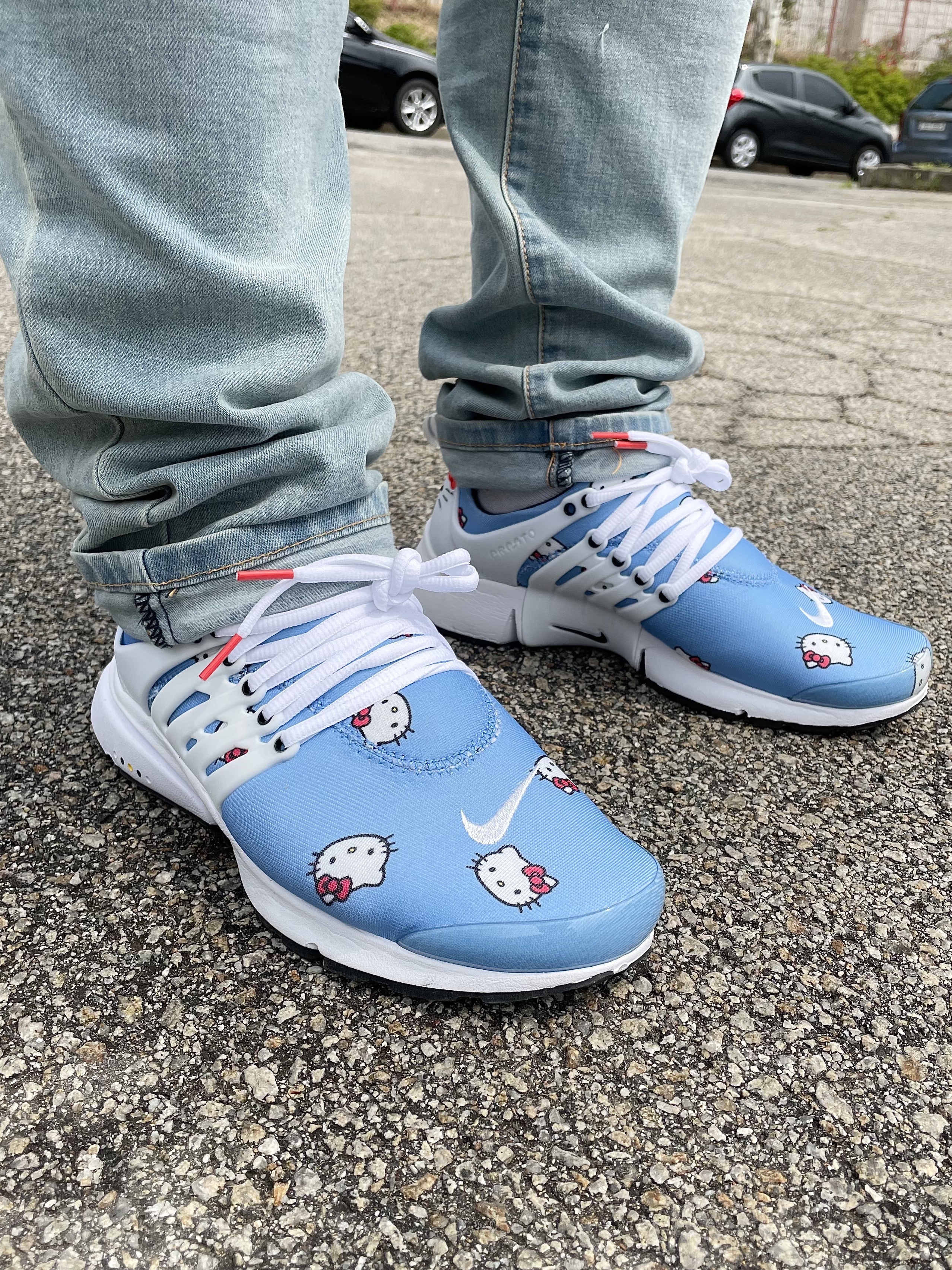 Nike x Hello Kitty Air Presto University Blue 착용 스타일