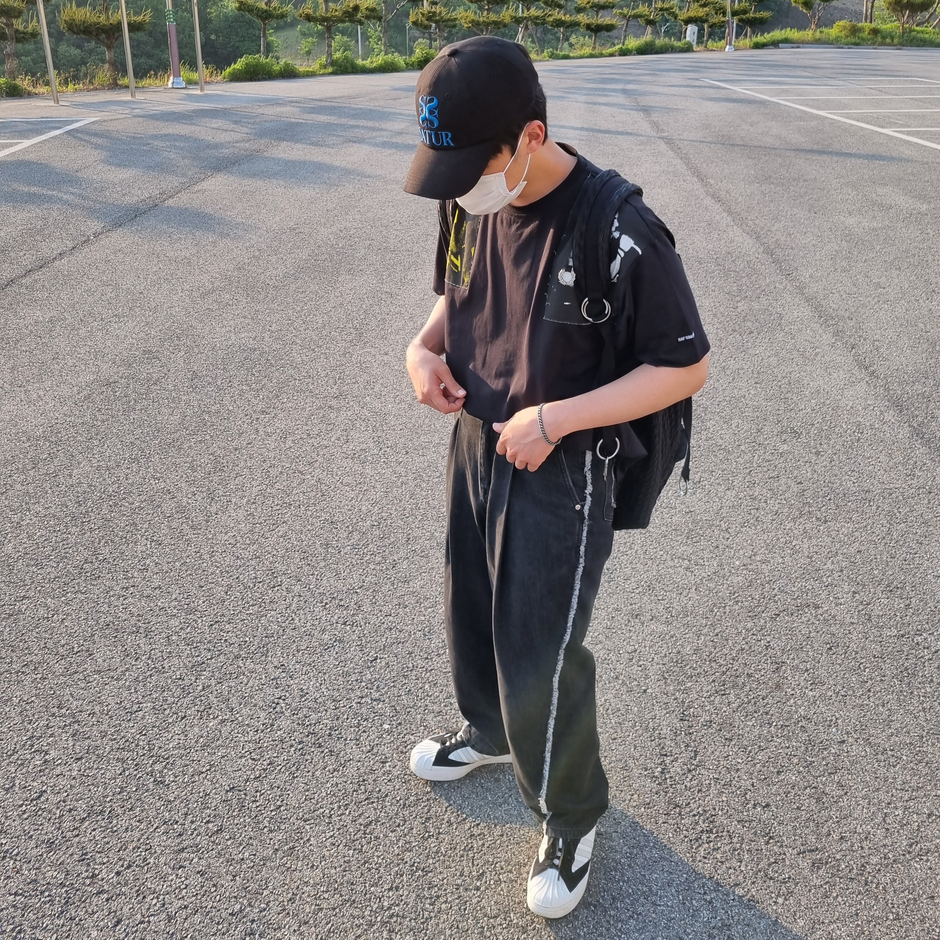 Y-3 Yohji Star White 착용 스타일