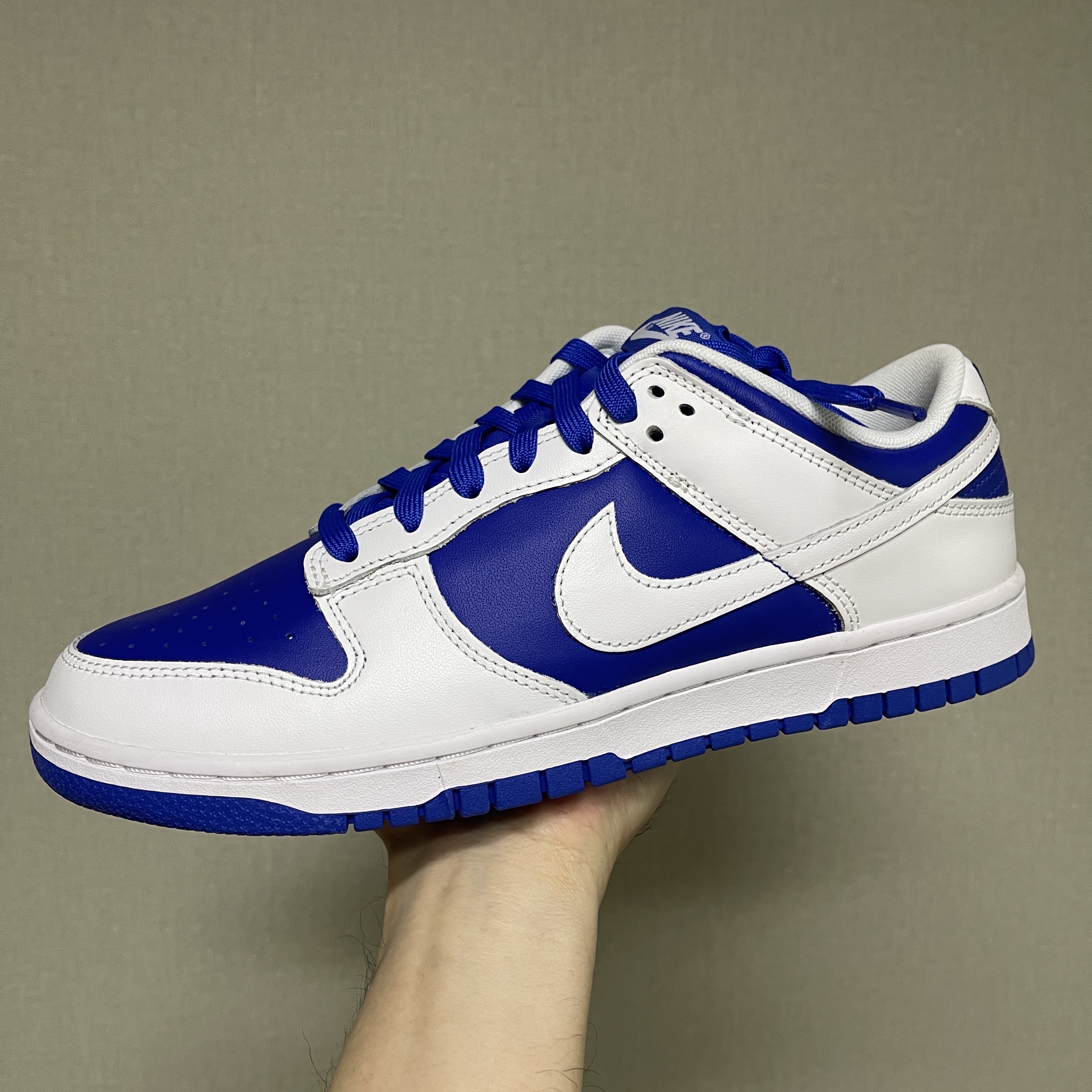Nike Dunk Low Retro Racer Blue and White 착용 스타일 - 4
