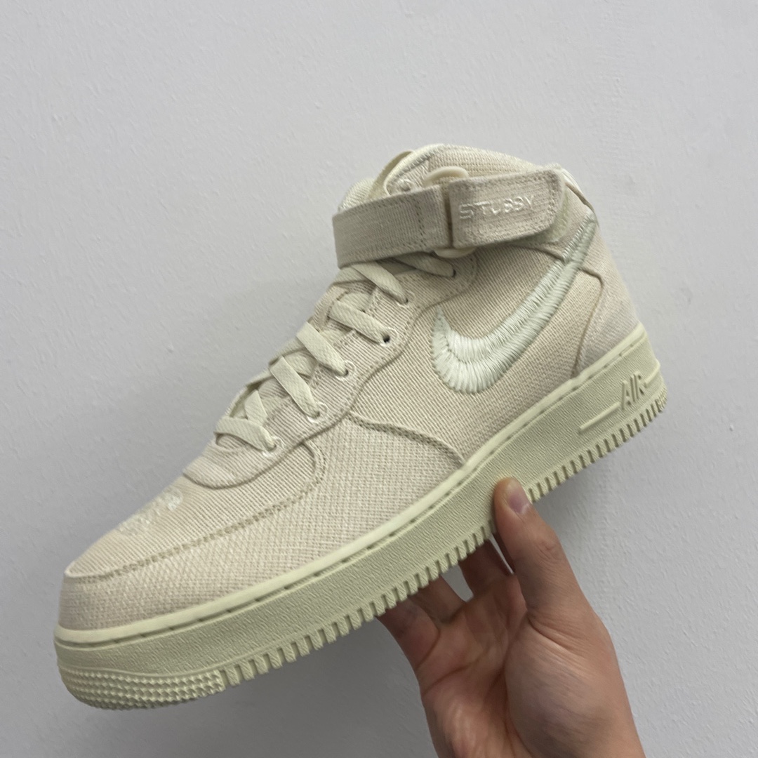 Nike x Stussy Air Force 1 '07 Mid SP Fossil 착용 스타일